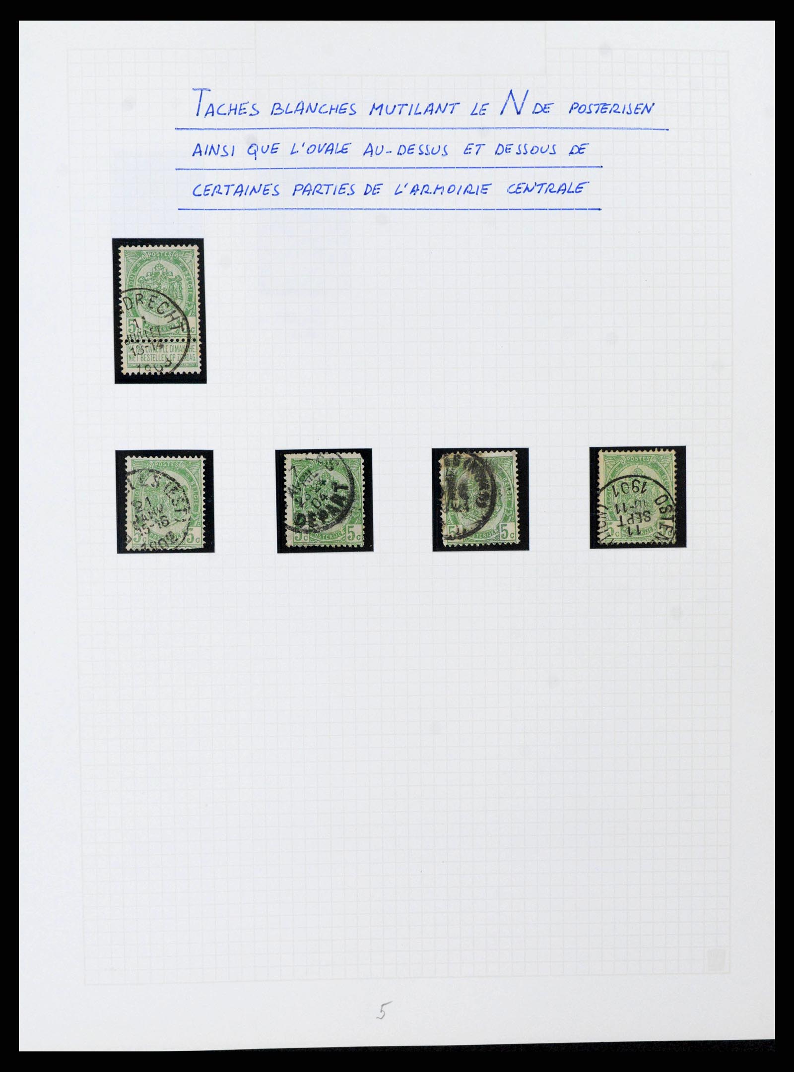 38023 0068 - Postzegelverzameling 38023 België 1893-1900.