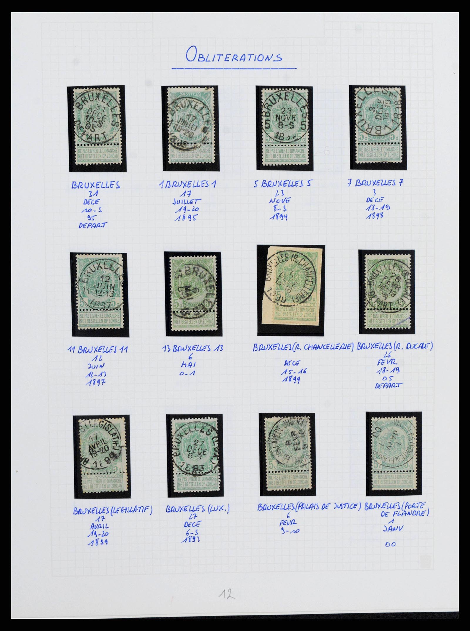 38023 0071 - Postzegelverzameling 38023 België 1893-1900.