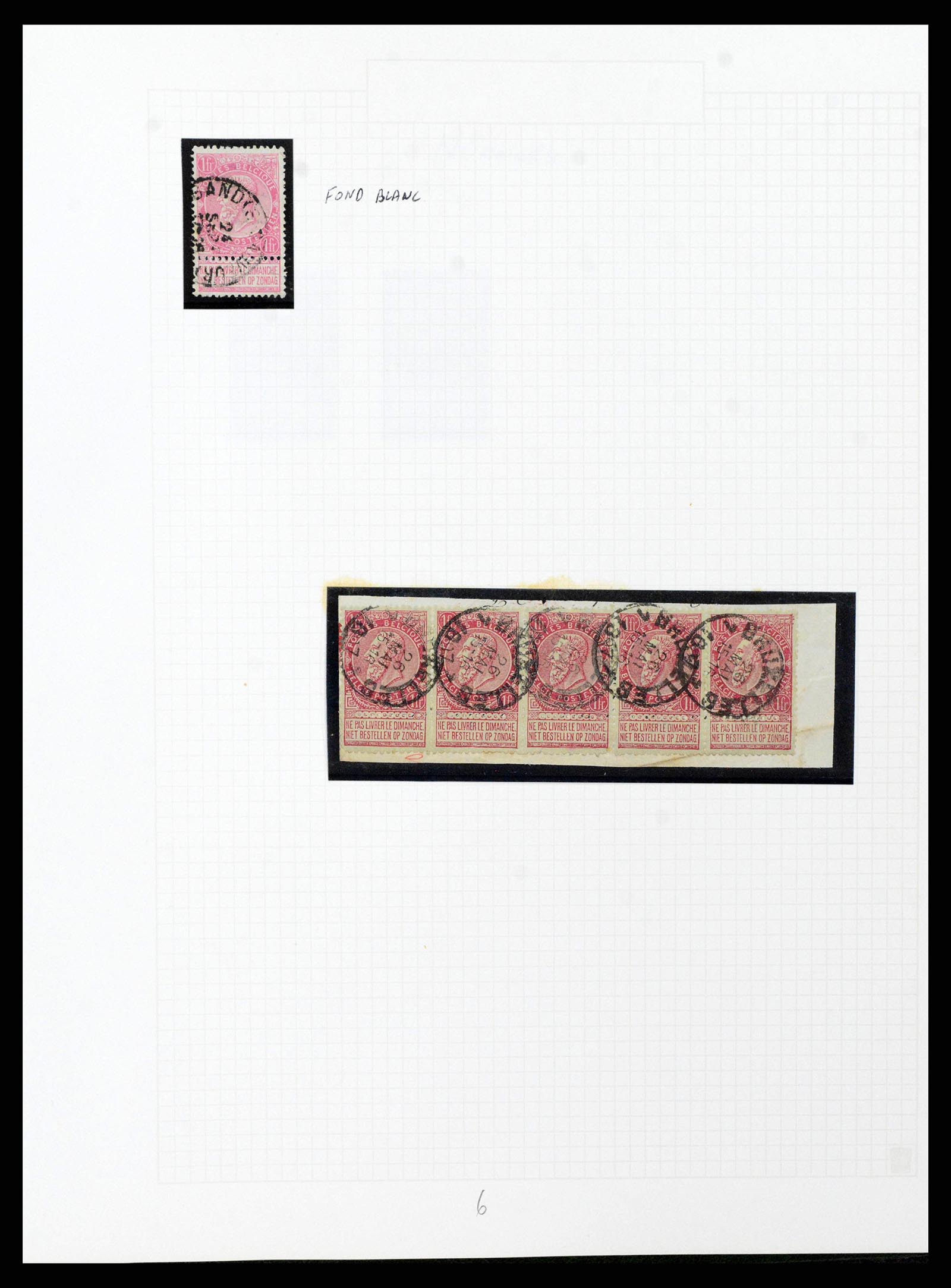 38023 0204 - Stamp collection 38023 Belgium 1893-1900.