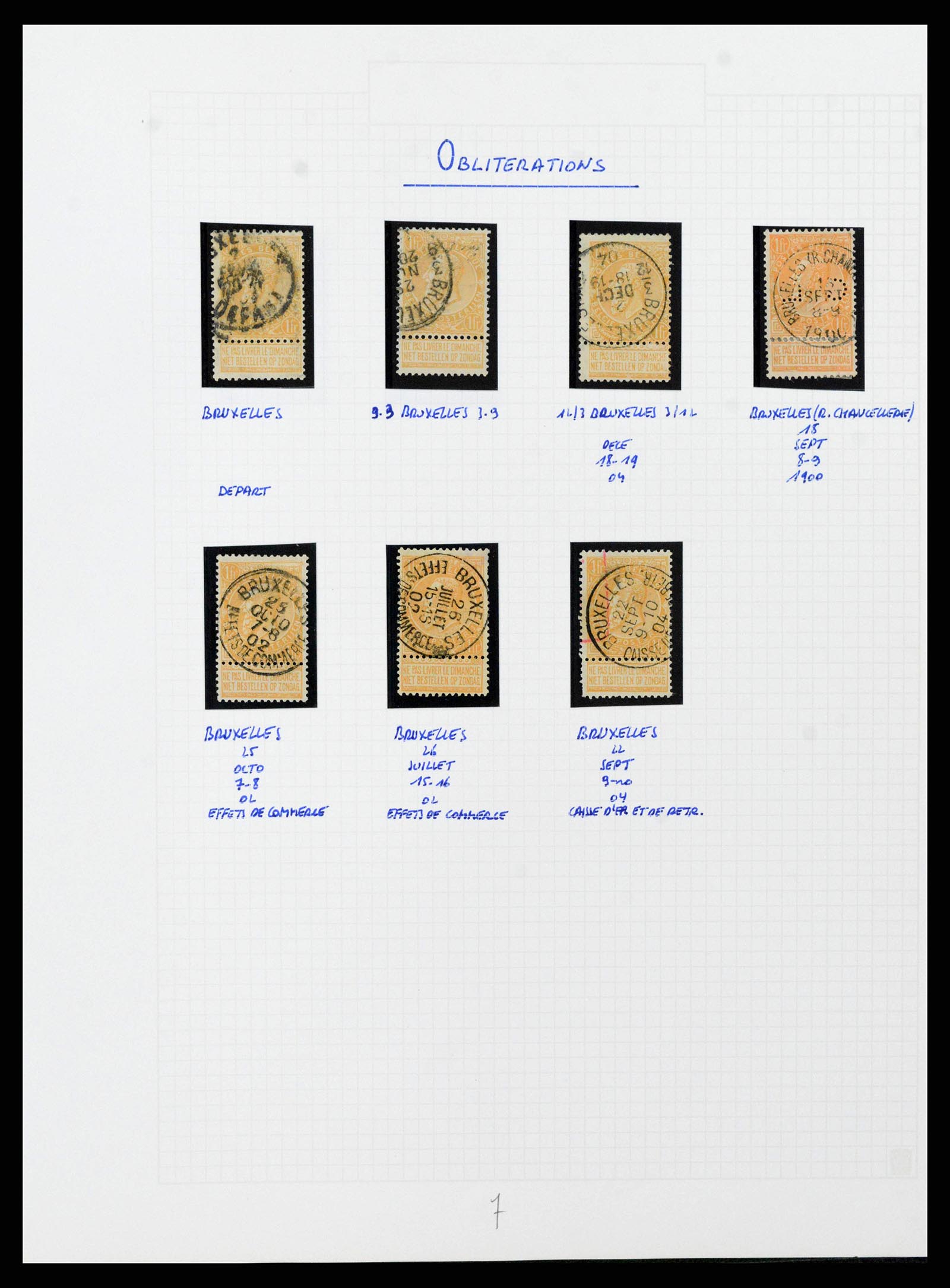 38023 0207 - Stamp collection 38023 Belgium 1893-1900.