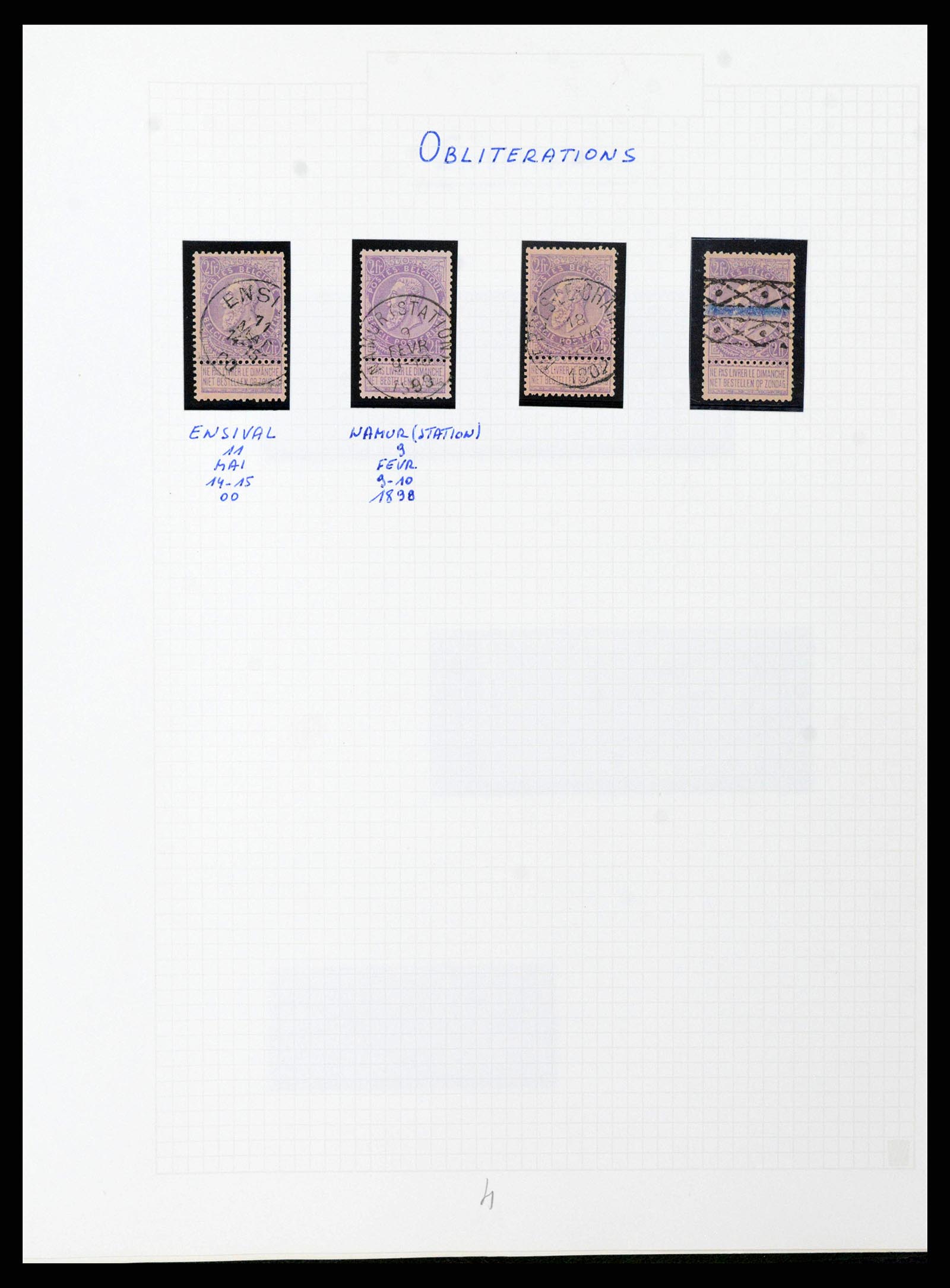 38023 0211 - Stamp collection 38023 Belgium 1893-1900.