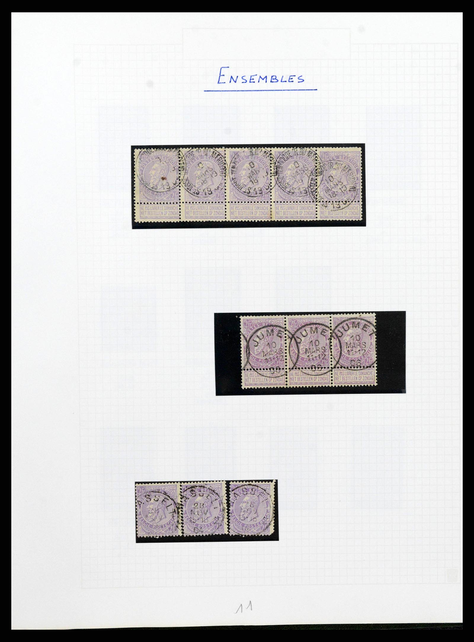 38023 0212 - Stamp collection 38023 Belgium 1893-1900.