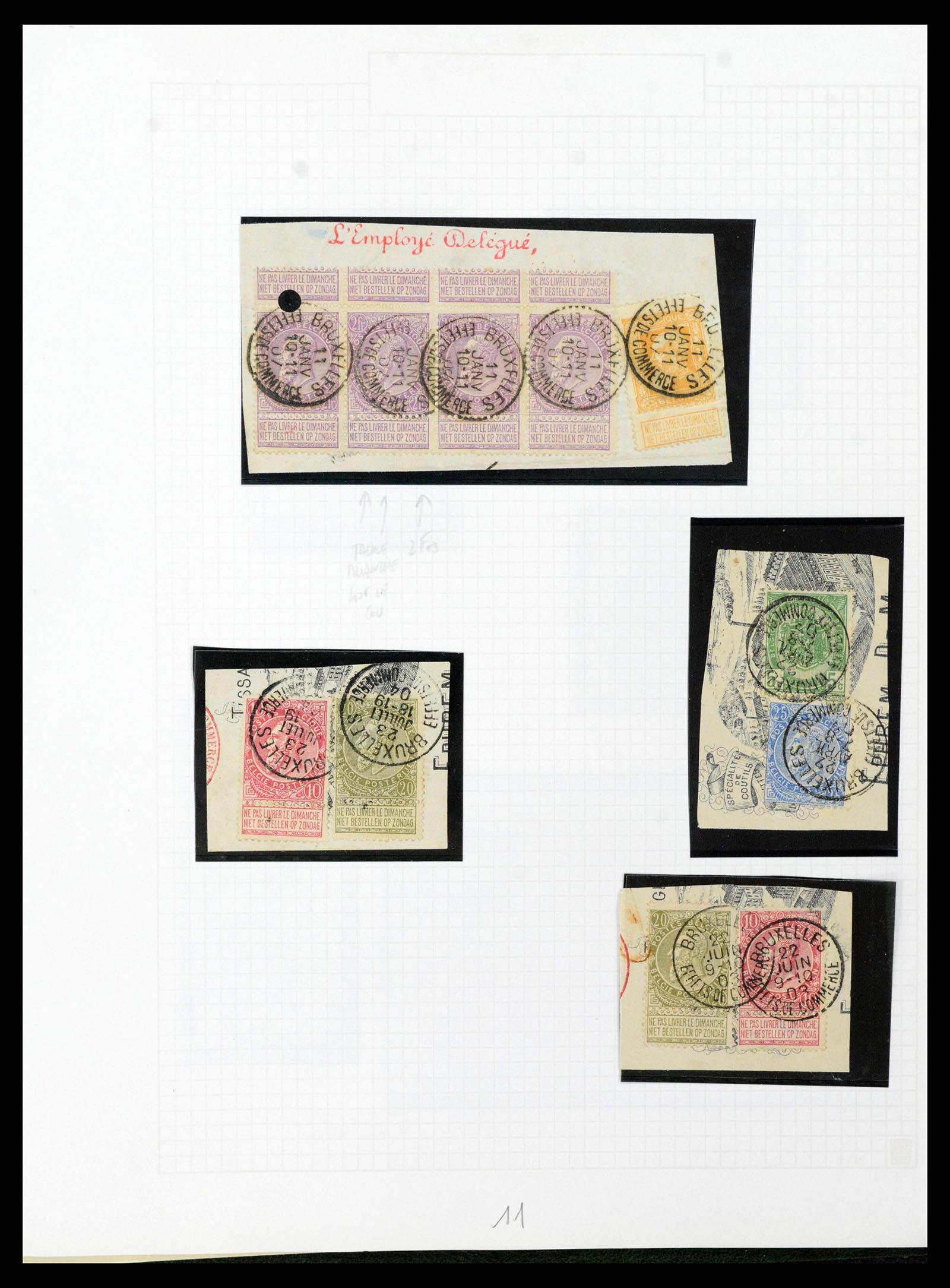 38023 0214 - Stamp collection 38023 Belgium 1893-1900.