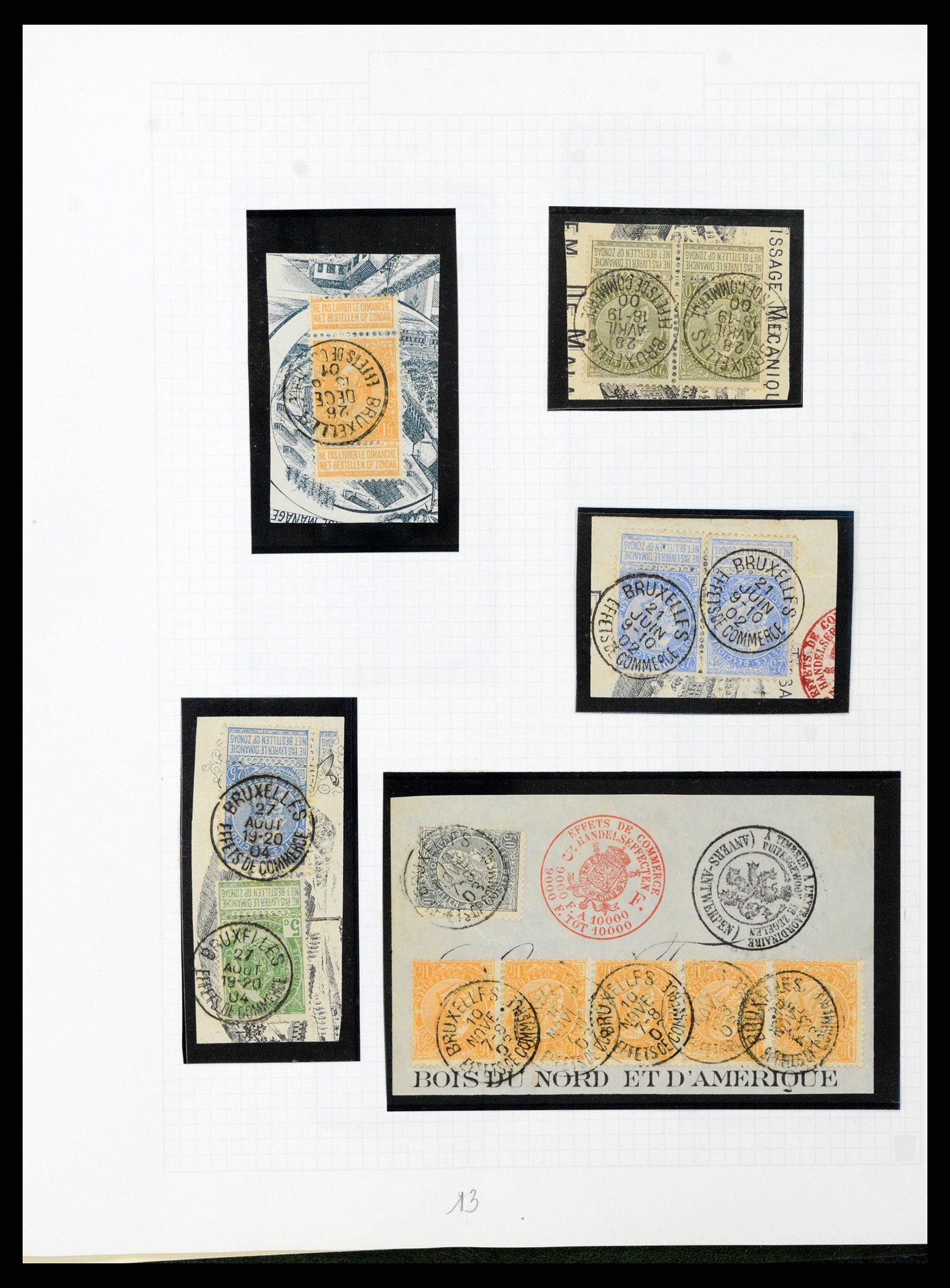 38023 0215 - Stamp collection 38023 Belgium 1893-1900.