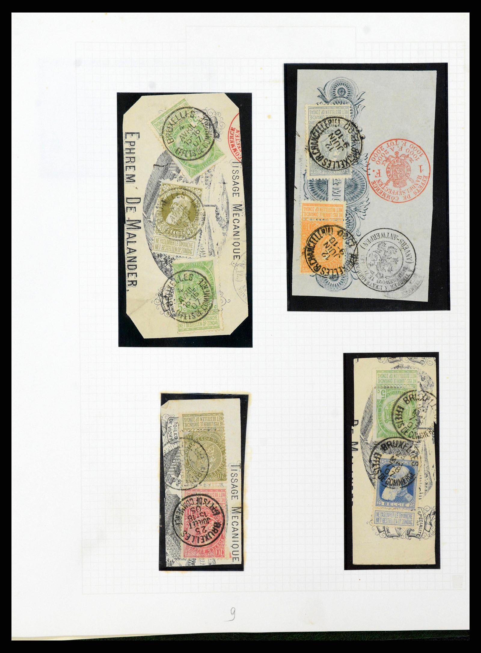 38023 0216 - Stamp collection 38023 Belgium 1893-1900.