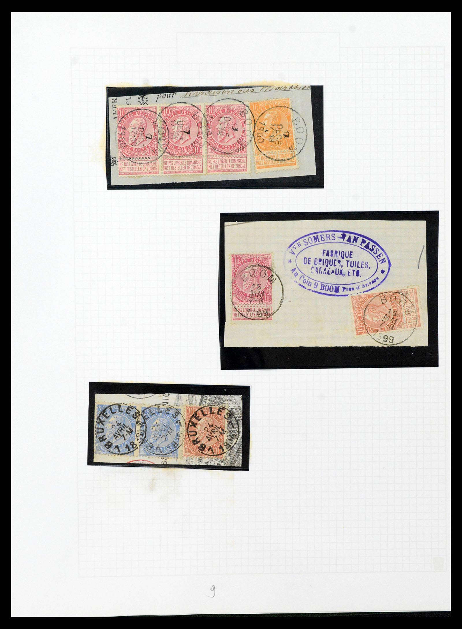 38023 0218 - Stamp collection 38023 Belgium 1893-1900.