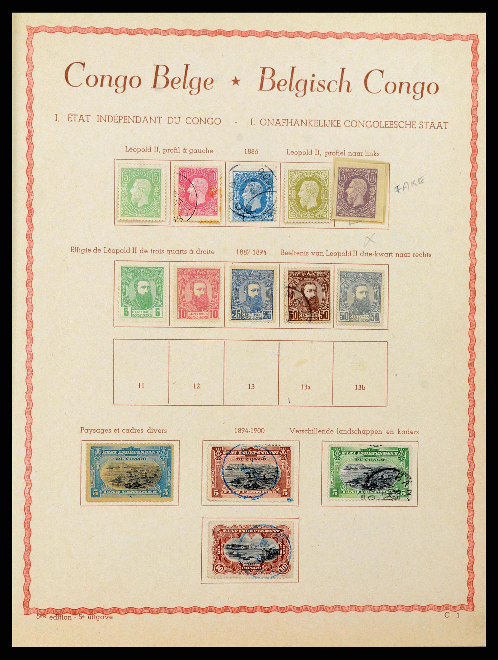 38026 0001 - Stamp collection 38026 Belgian Congo 1886-1962.