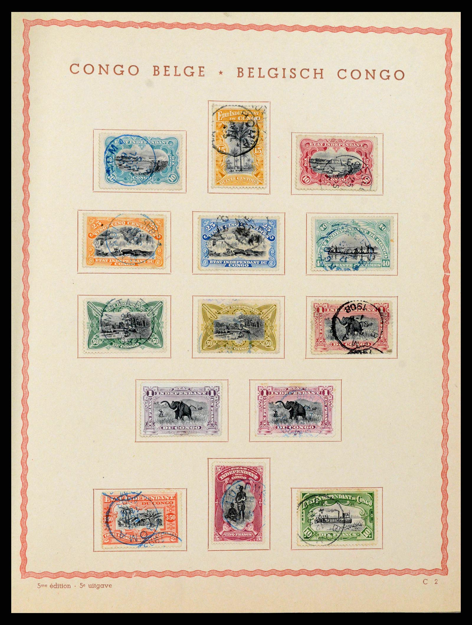 38026 0002 - Stamp collection 38026 Belgian Congo 1886-1962.