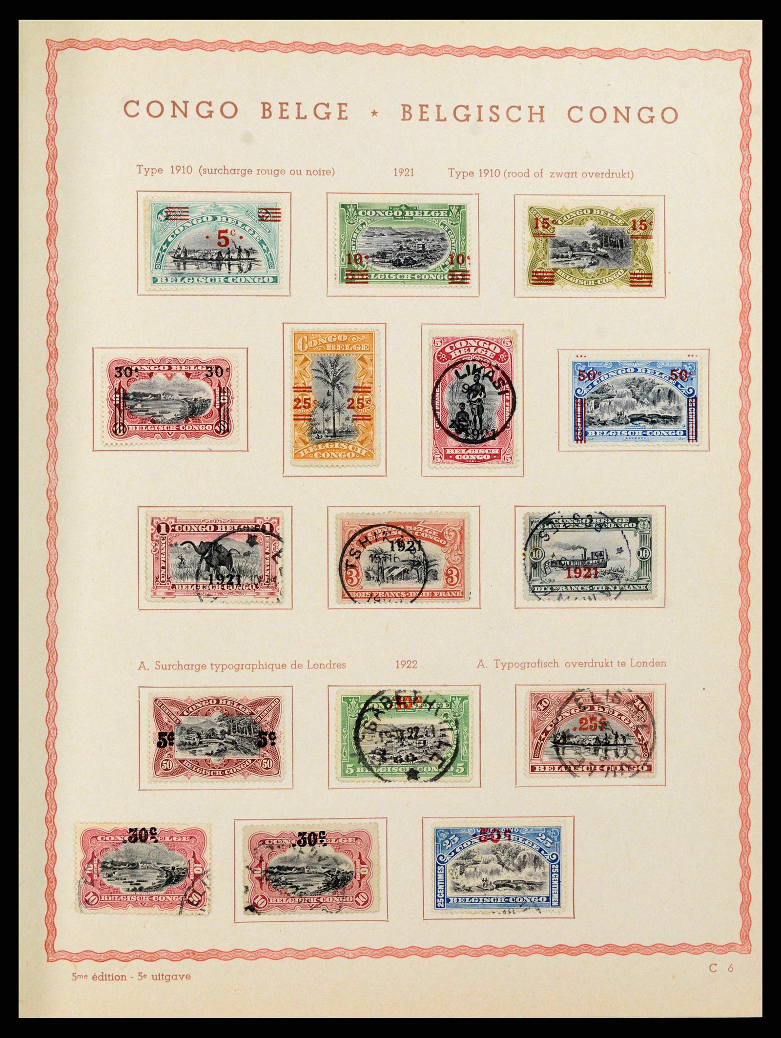 38026 0007 - Stamp collection 38026 Belgian Congo 1886-1962.