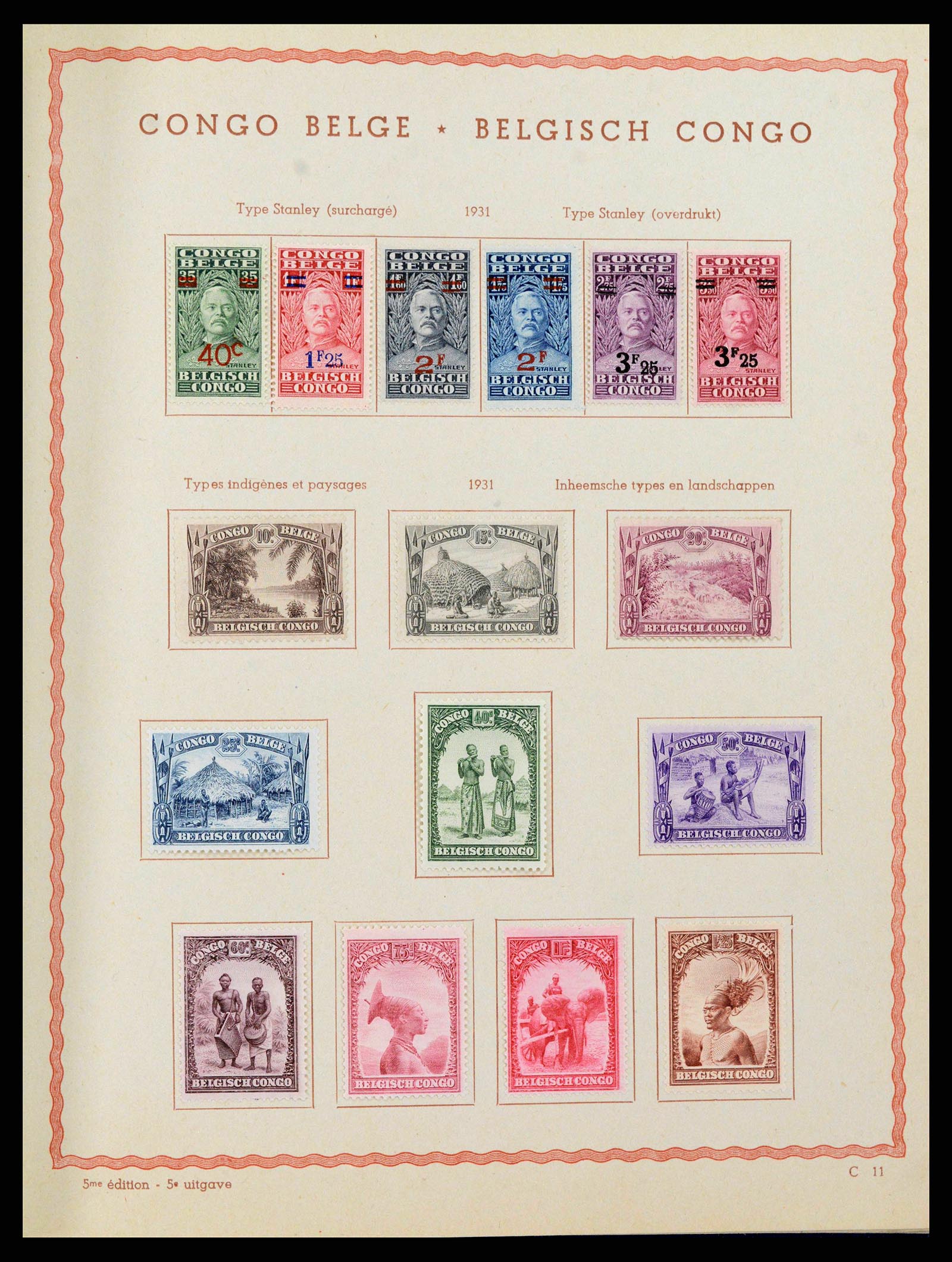 38026 0012 - Stamp collection 38026 Belgian Congo 1886-1962.