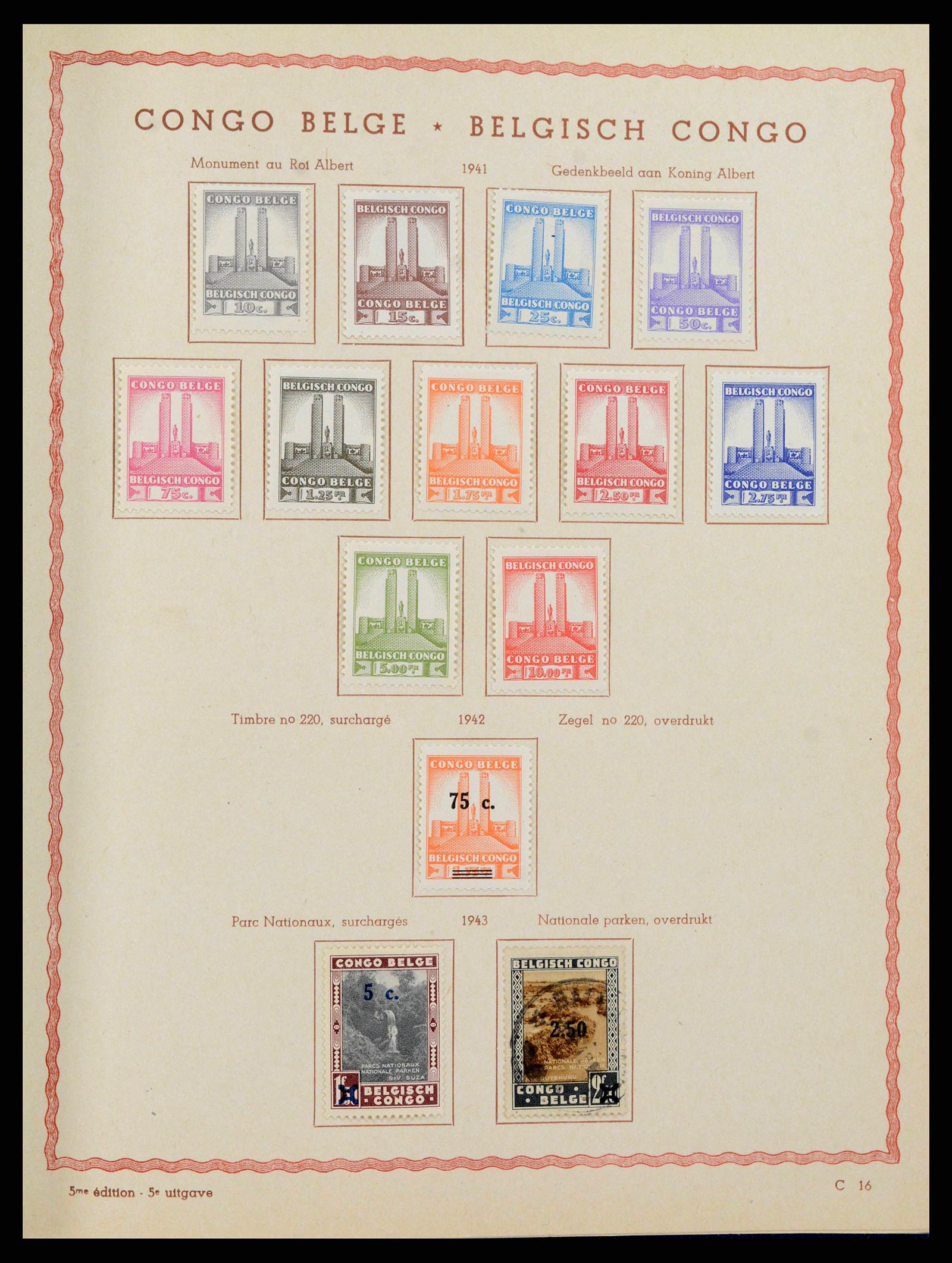 38026 0017 - Stamp collection 38026 Belgian Congo 1886-1962.