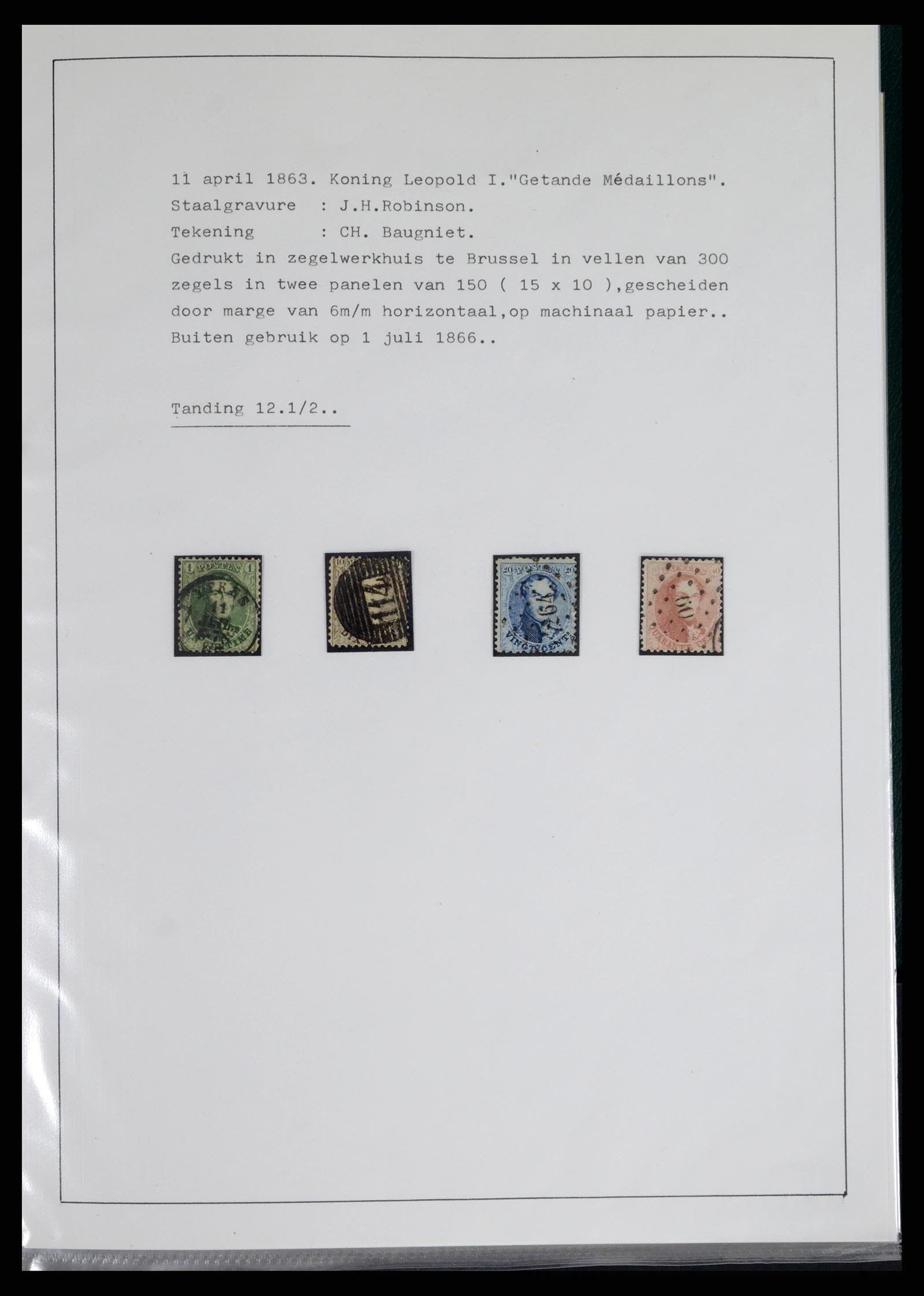 38033 0008 - Postzegelverzameling 38033 België klassiek 1849-1905.