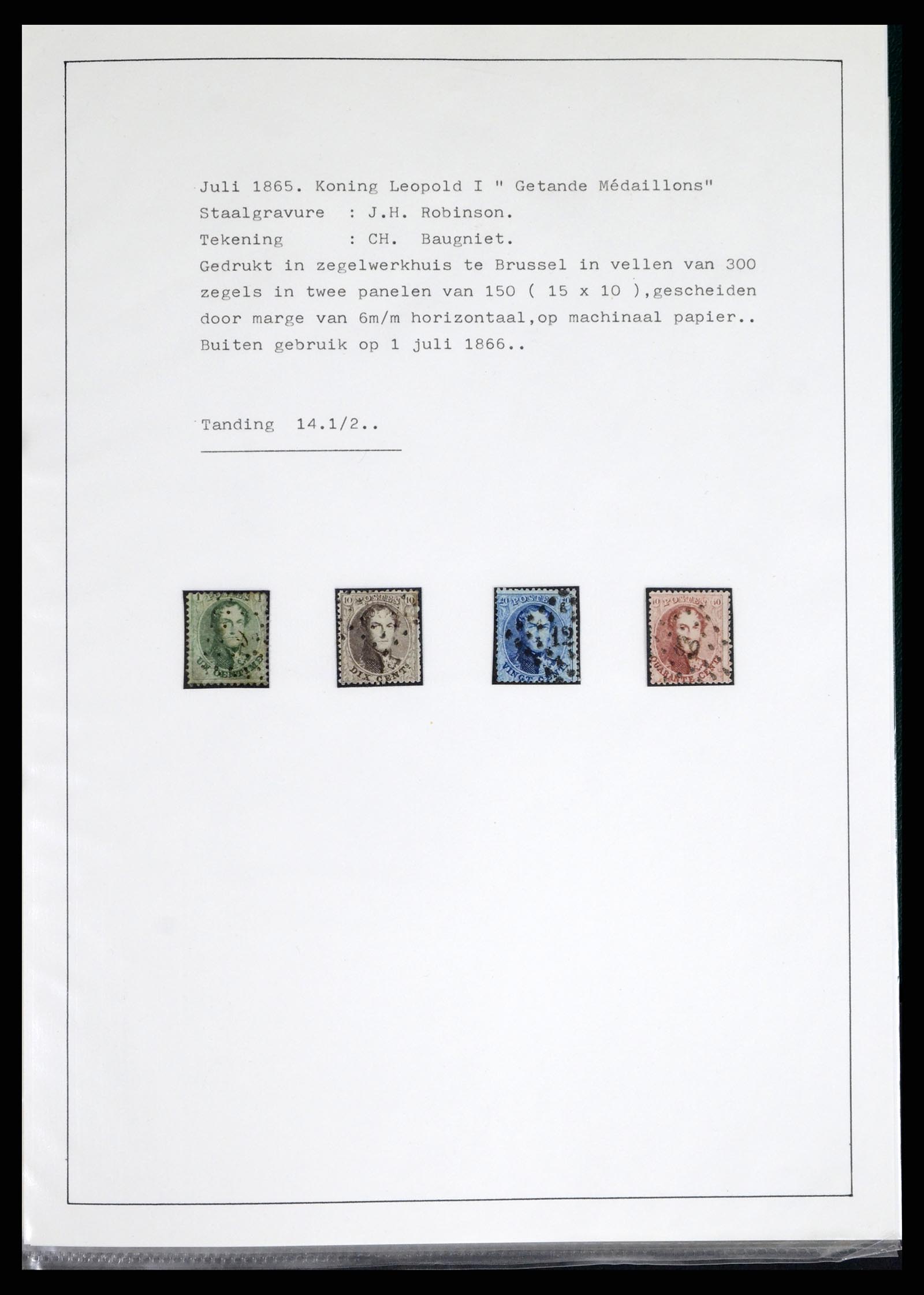 38033 0010 - Postzegelverzameling 38033 België klassiek 1849-1905.