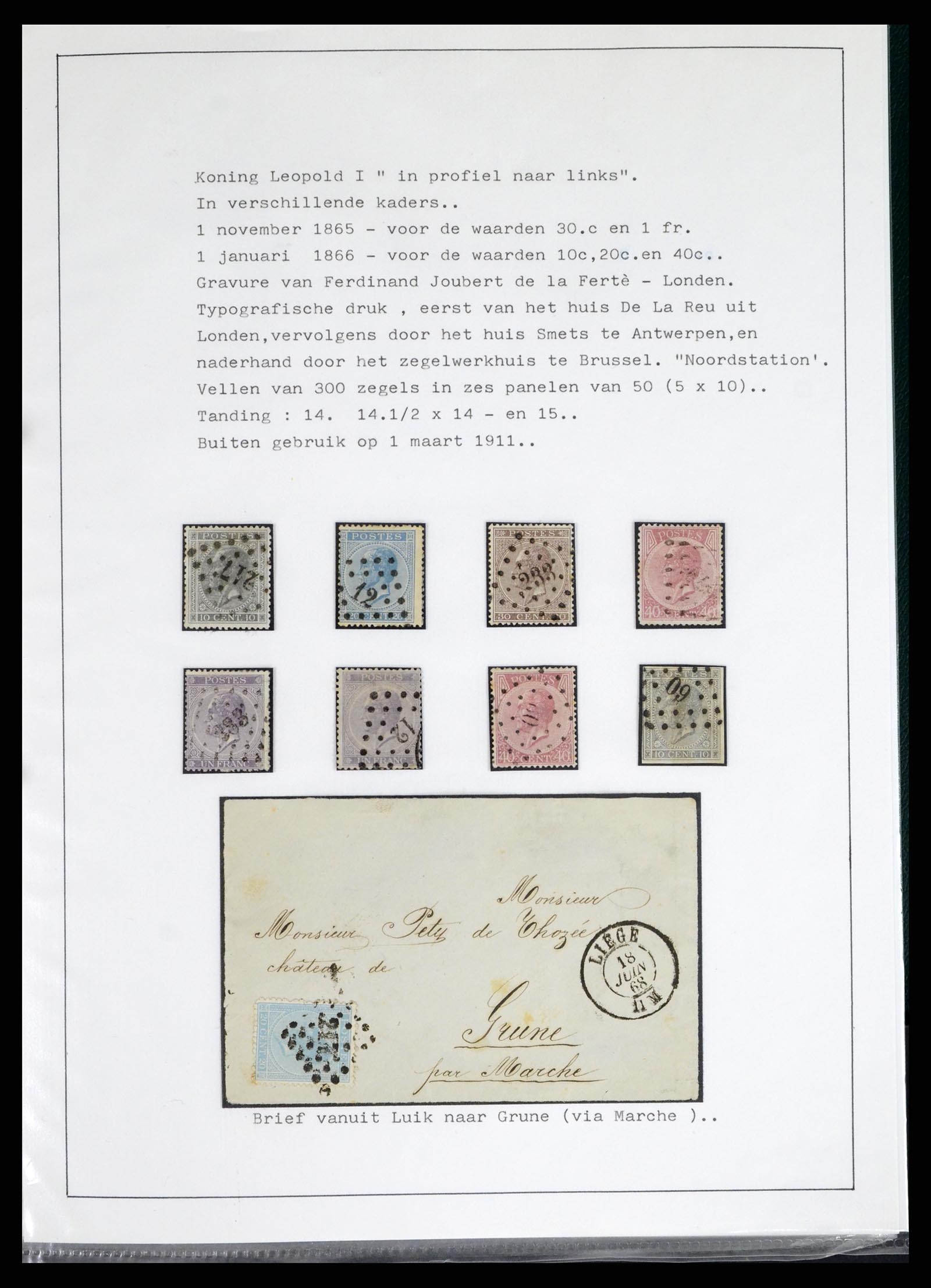 38033 0011 - Postzegelverzameling 38033 België klassiek 1849-1905.