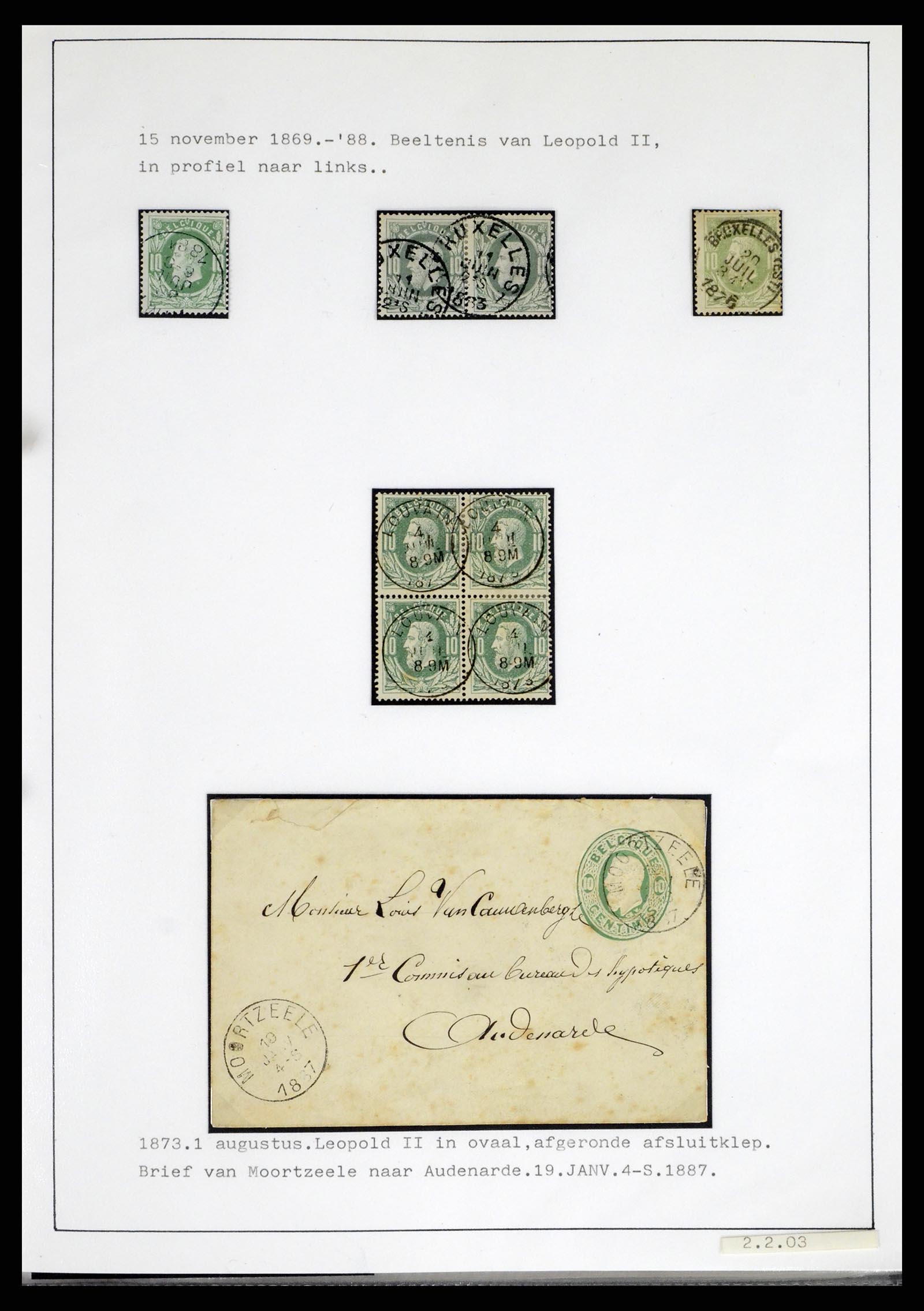 38033 0017 - Postzegelverzameling 38033 België klassiek 1849-1905.