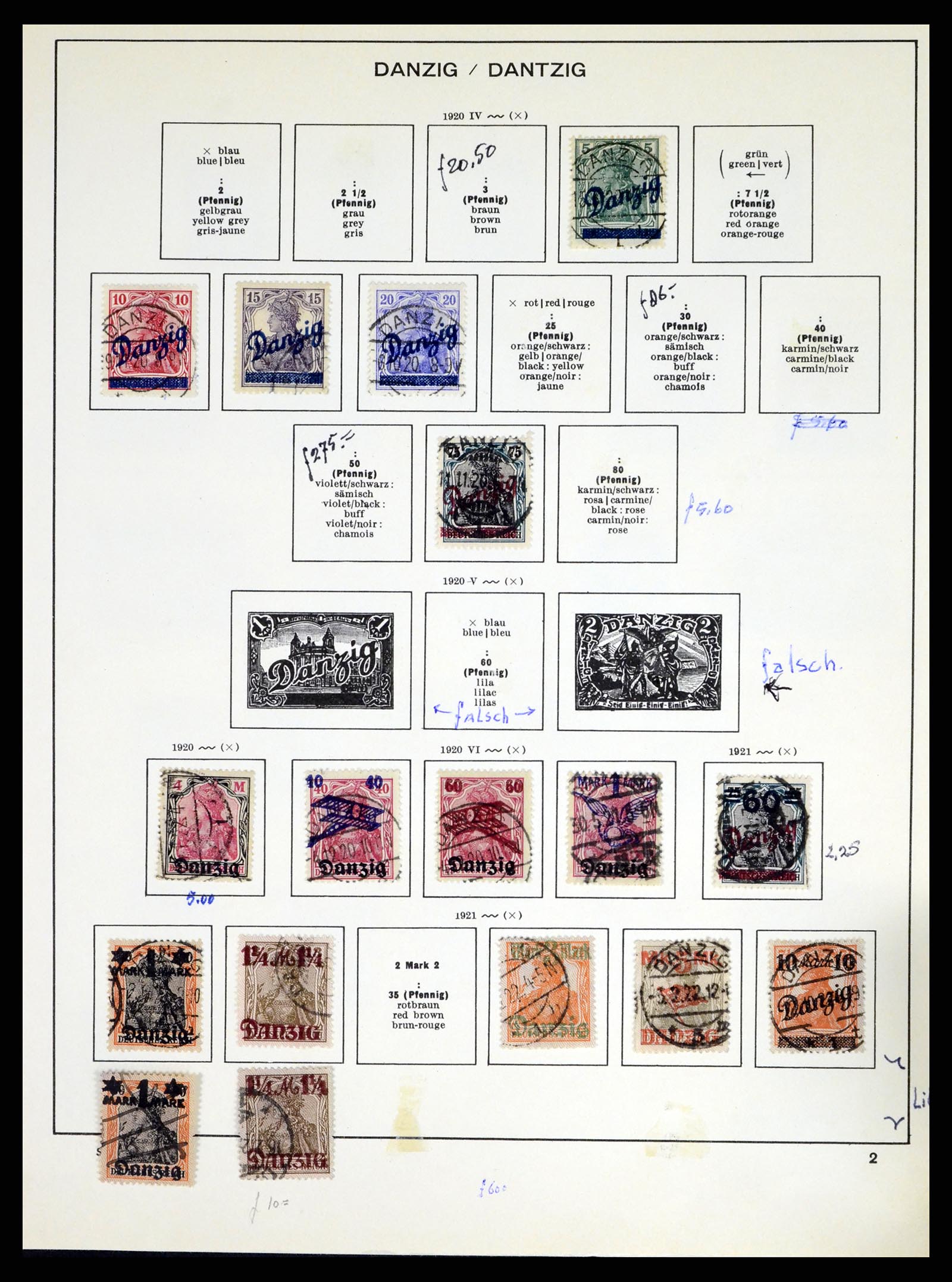 38034 0003 - Postzegelverzameling 38034 Danzig 1920-1939.
