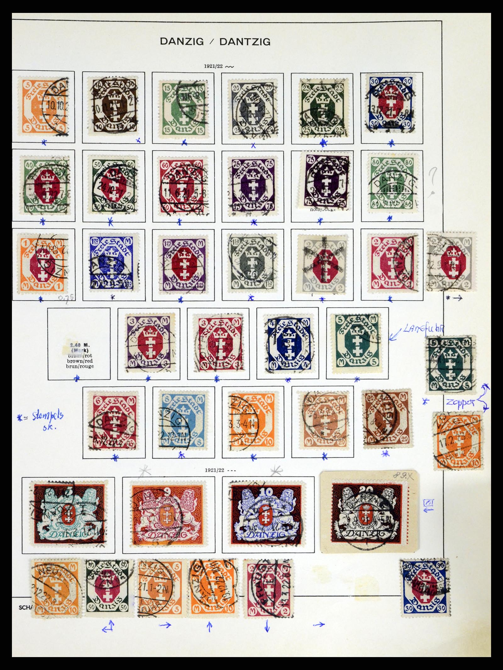 38034 0005 - Stamp collection 38034 Danzig 1920-1939.