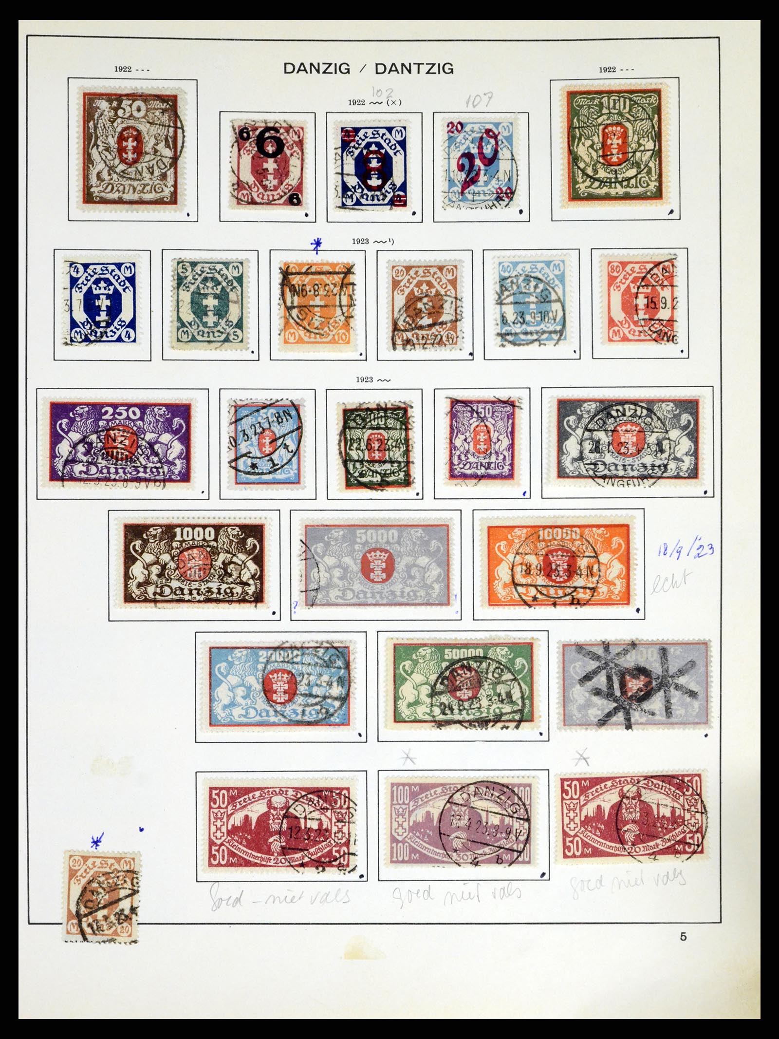 38034 0006 - Postzegelverzameling 38034 Danzig 1920-1939.