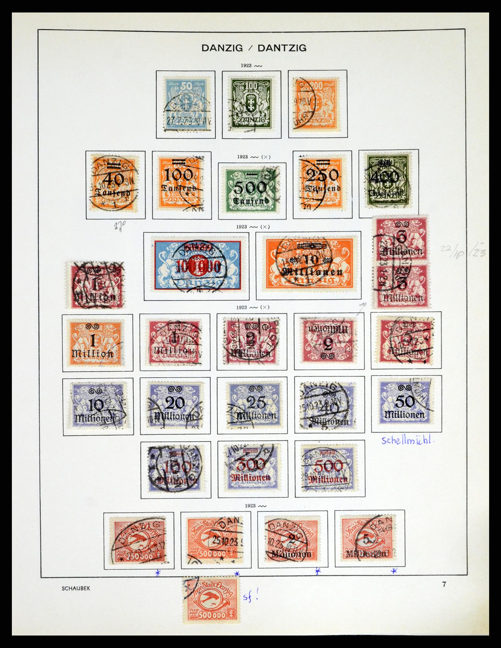 38034 0008 - Postzegelverzameling 38034 Danzig 1920-1939.