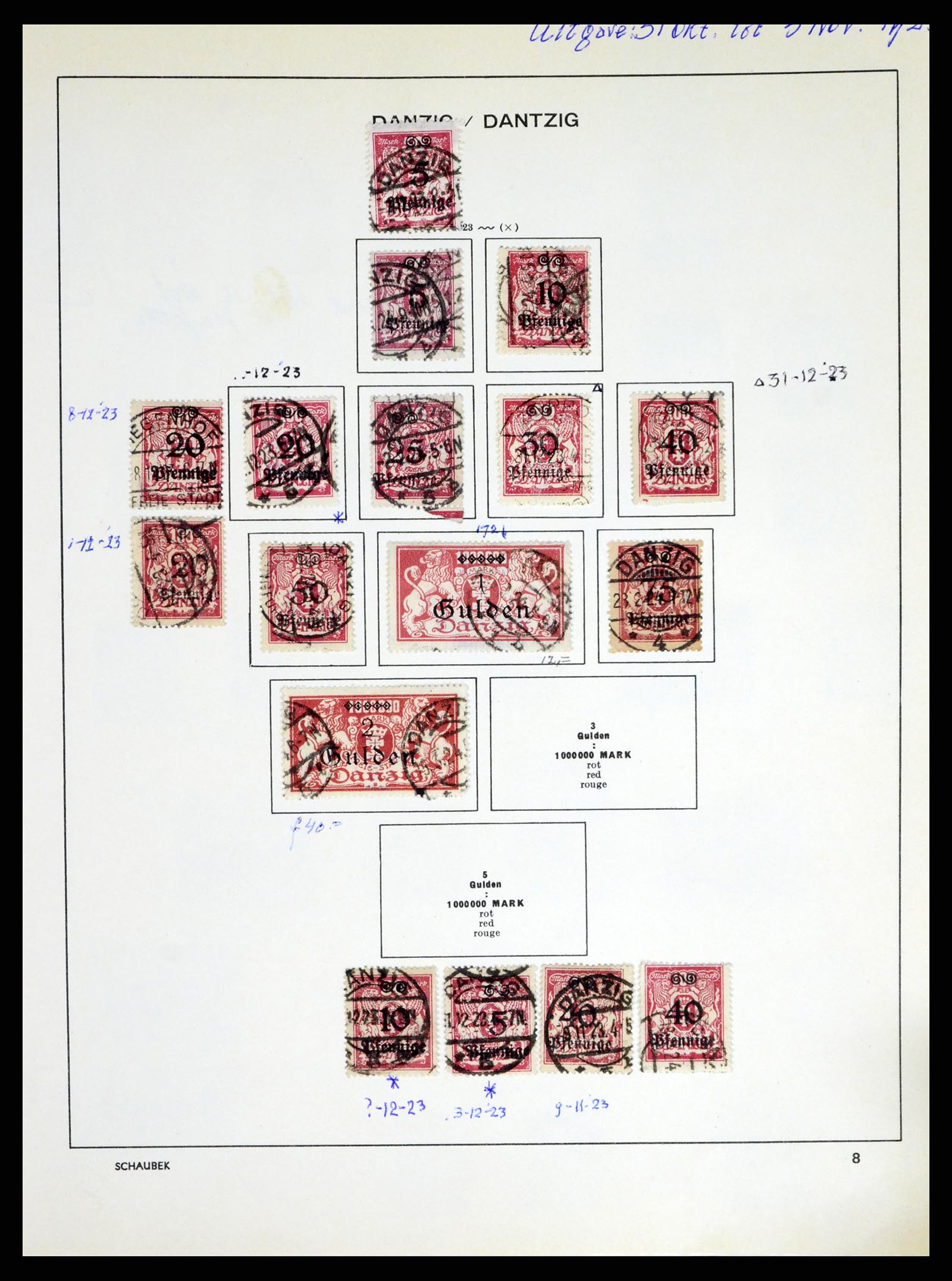 38034 0009 - Postzegelverzameling 38034 Danzig 1920-1939.