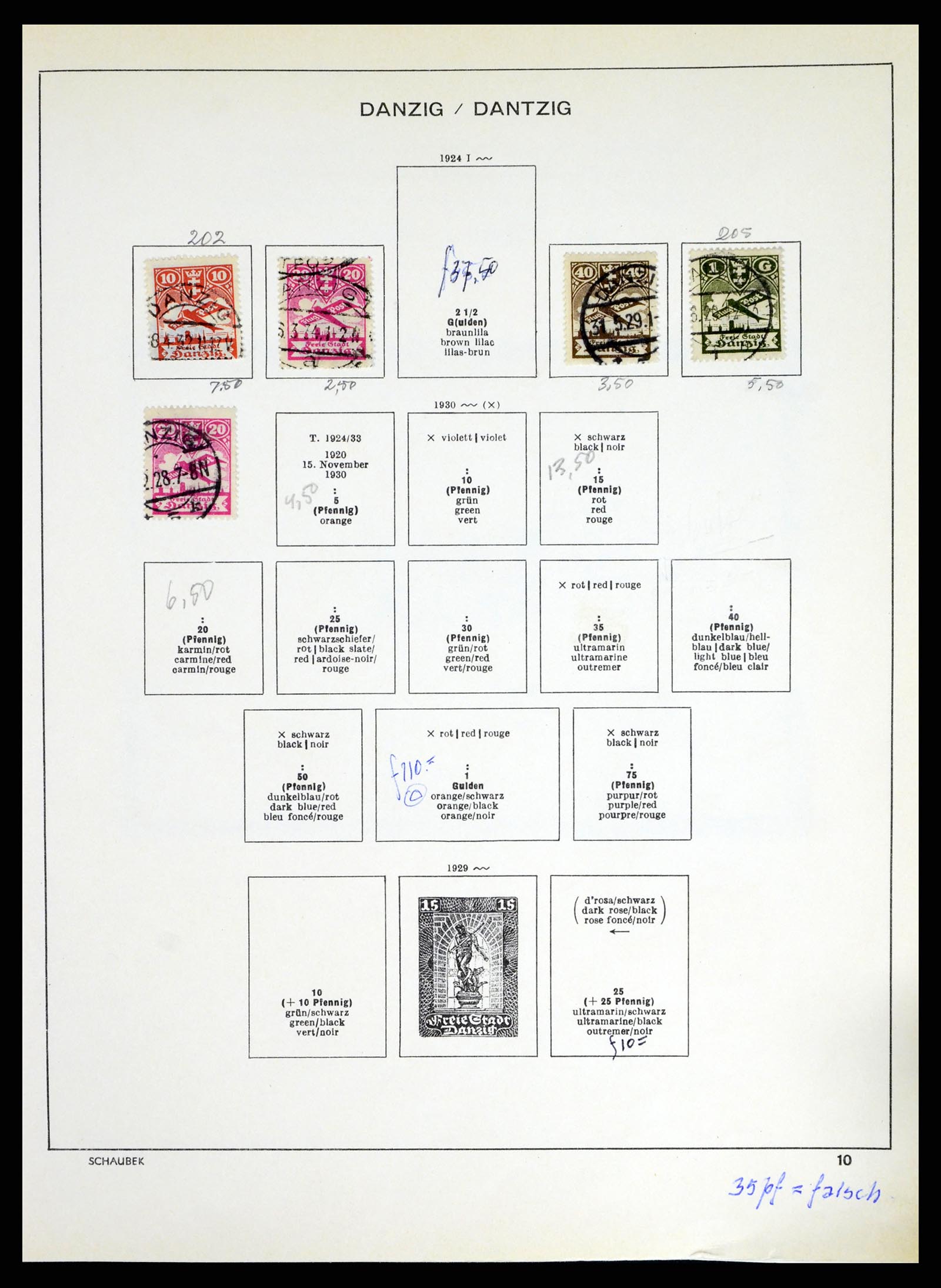 38034 0011 - Postzegelverzameling 38034 Danzig 1920-1939.