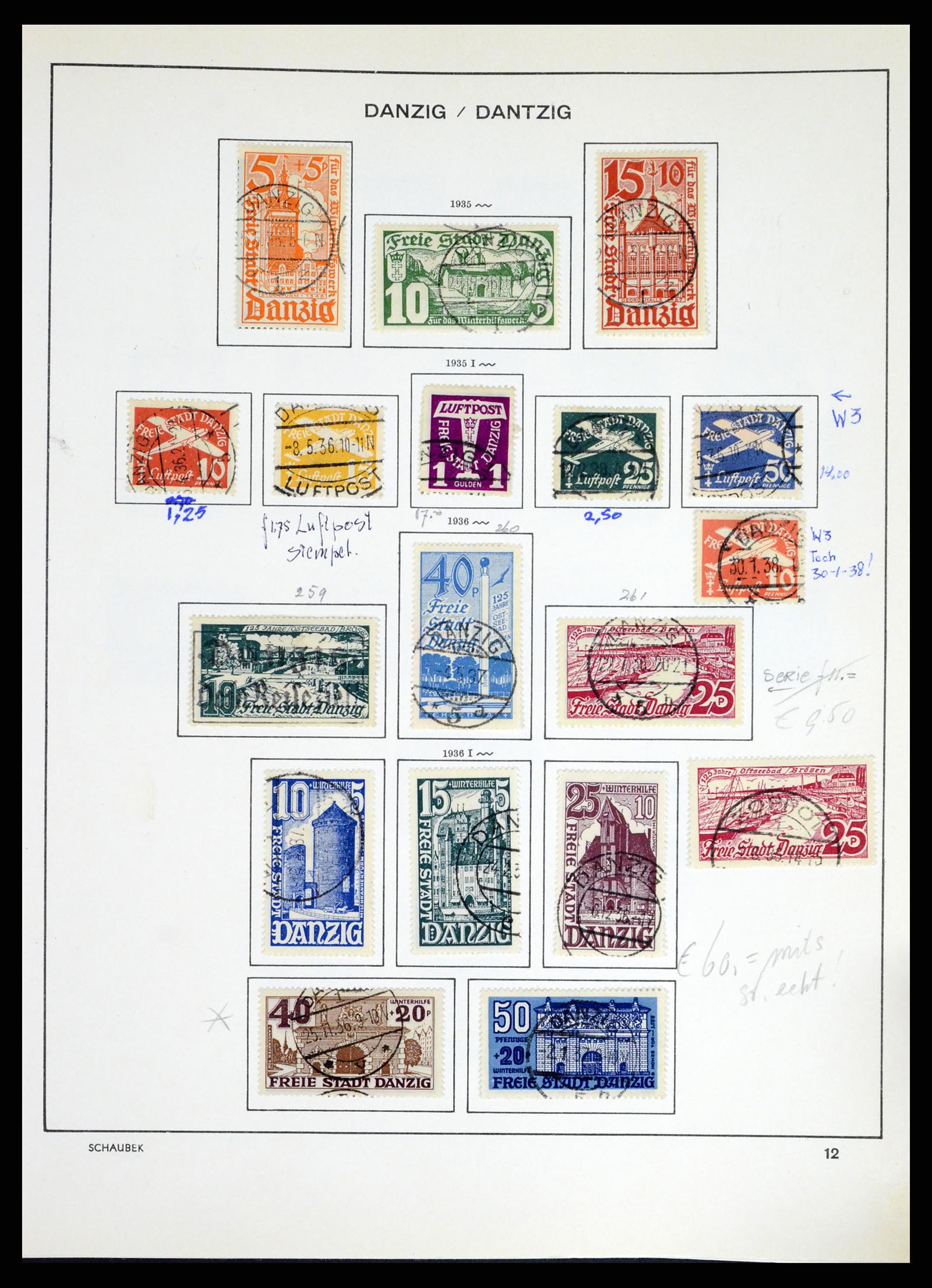 38034 0013 - Postzegelverzameling 38034 Danzig 1920-1939.