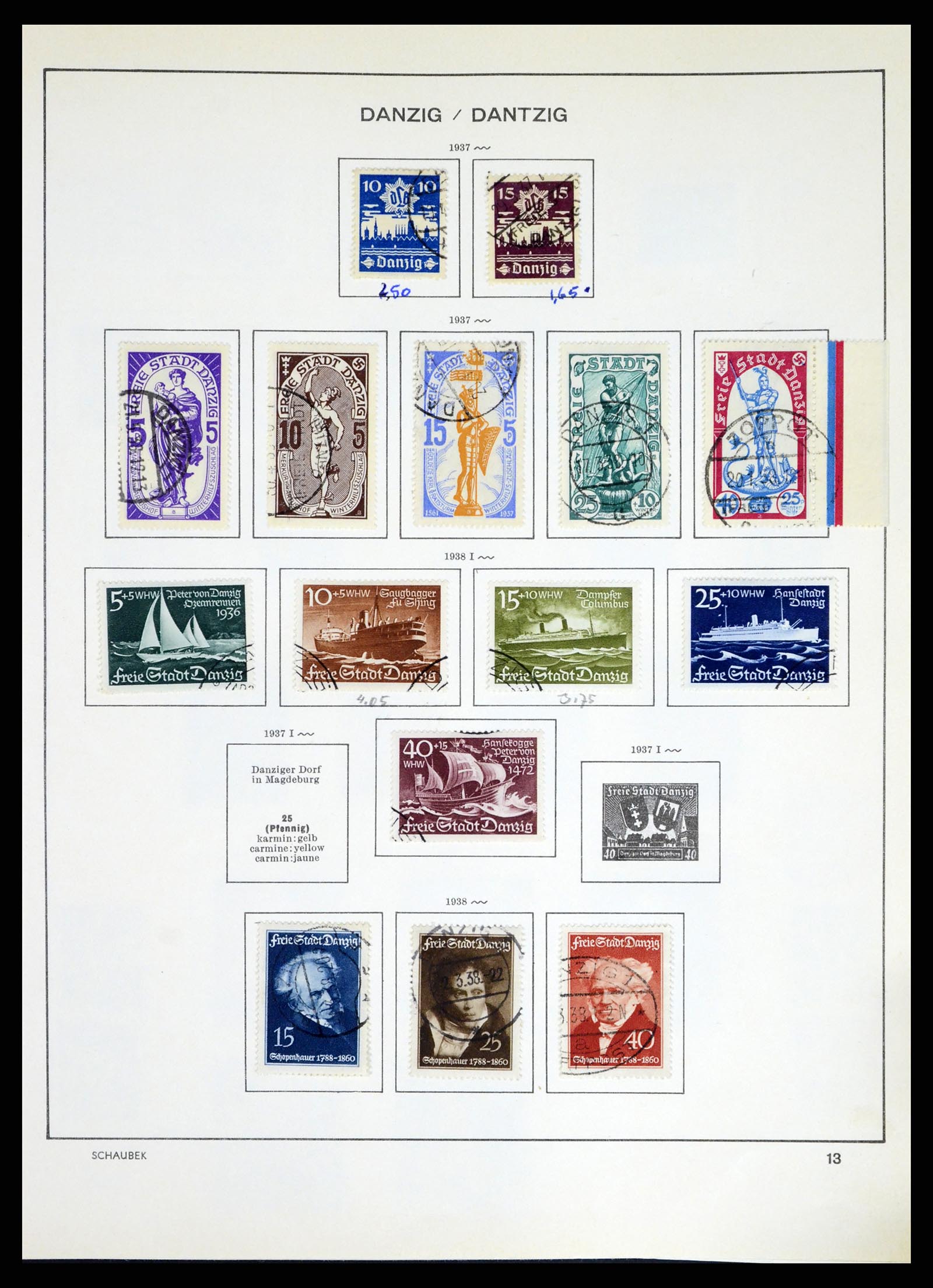38034 0014 - Postzegelverzameling 38034 Danzig 1920-1939.