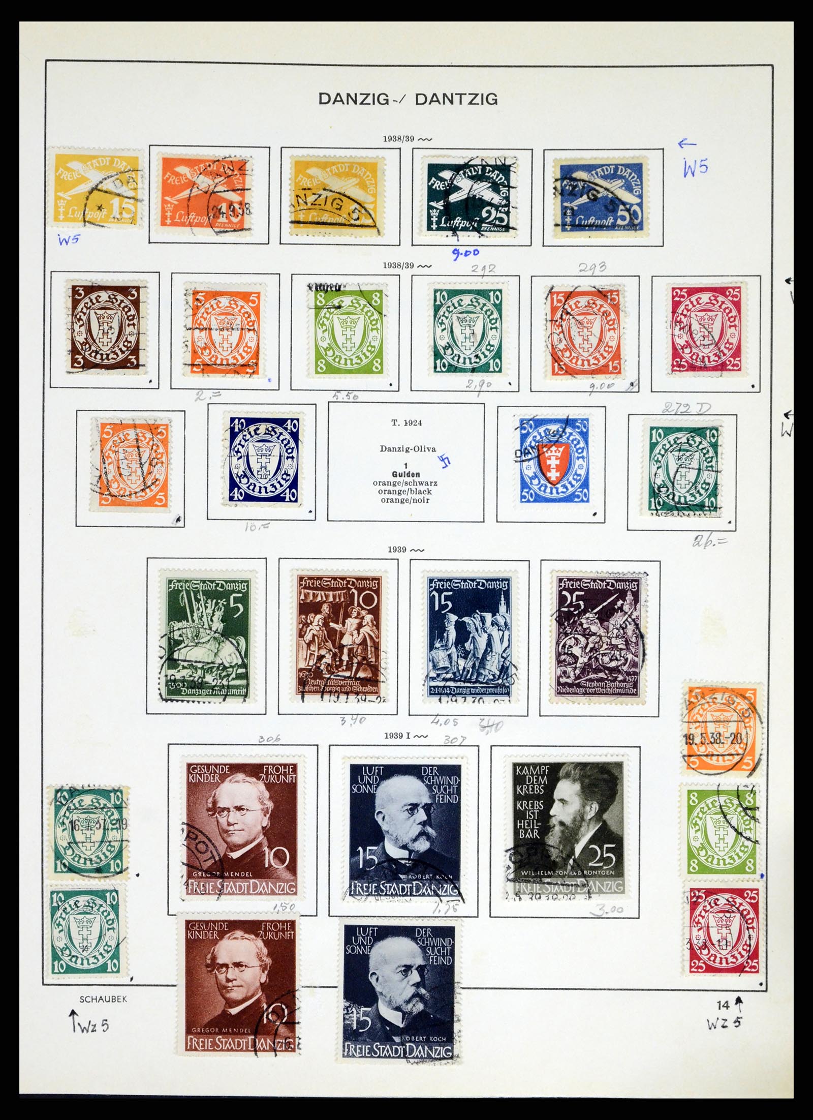 38034 0015 - Postzegelverzameling 38034 Danzig 1920-1939.