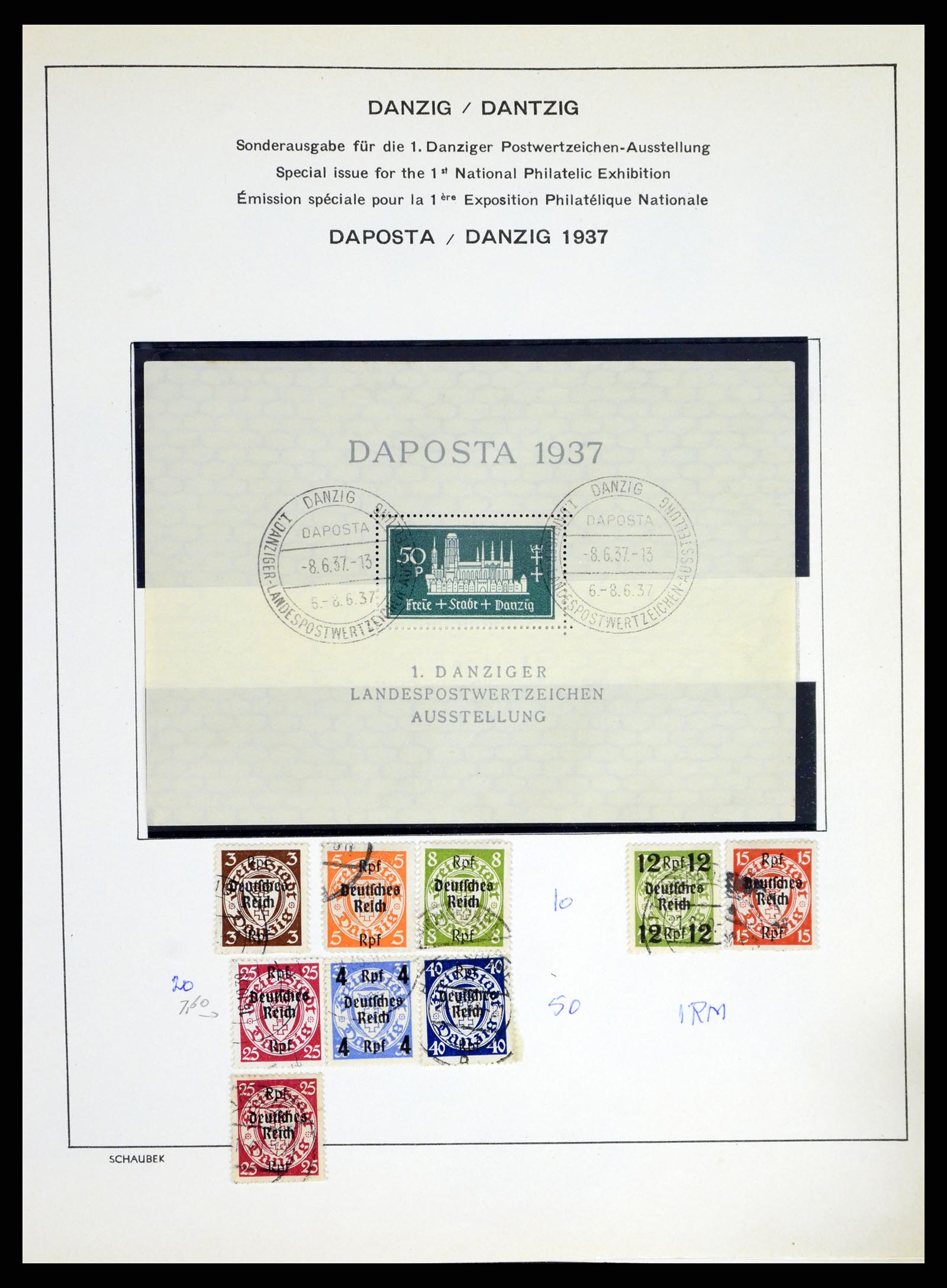 38034 0016 - Postzegelverzameling 38034 Danzig 1920-1939.