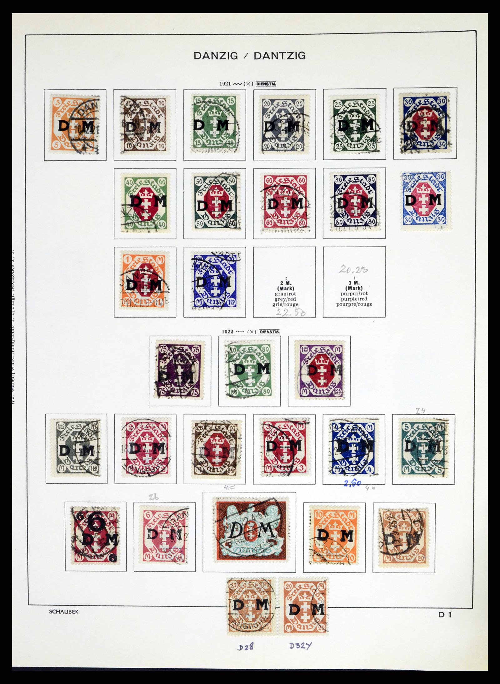 38034 0018 - Postzegelverzameling 38034 Danzig 1920-1939.