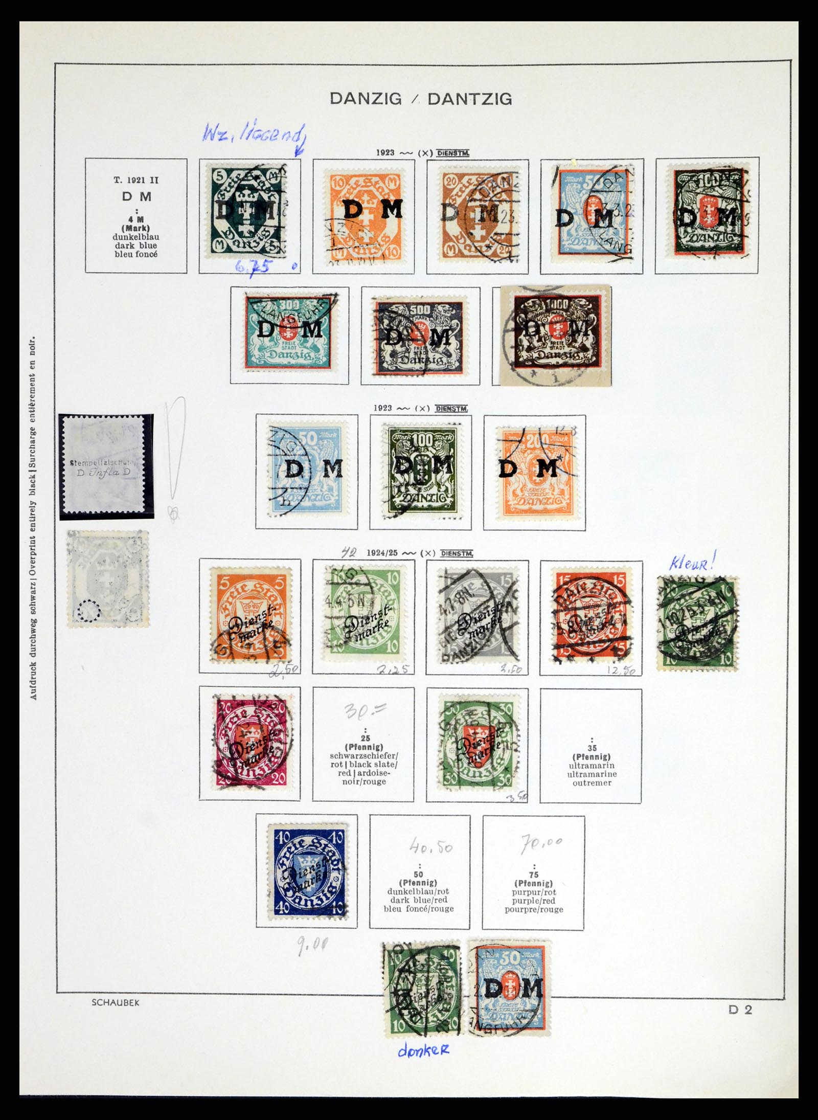 38034 0019 - Postzegelverzameling 38034 Danzig 1920-1939.