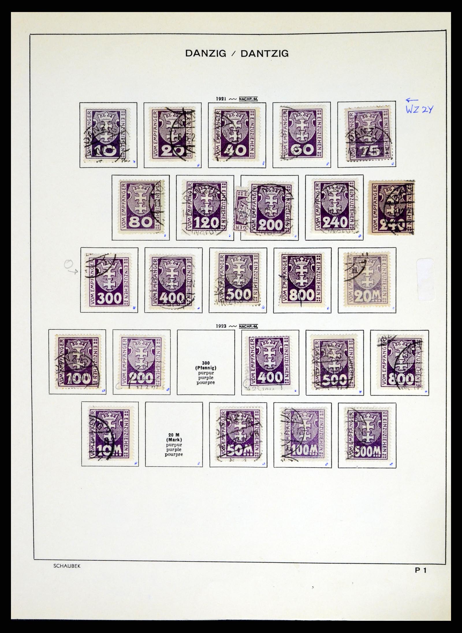 38034 0020 - Postzegelverzameling 38034 Danzig 1920-1939.