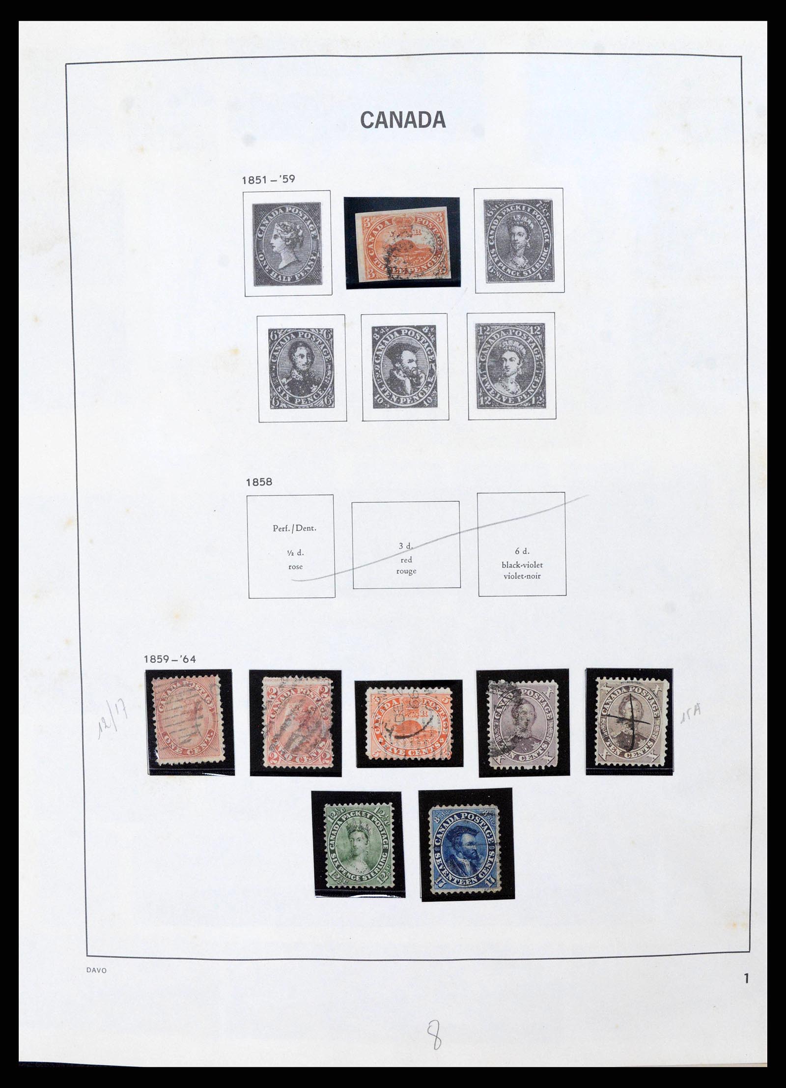 38036 0002 - Postzegelverzameling 38036 Canada 1851-1980.