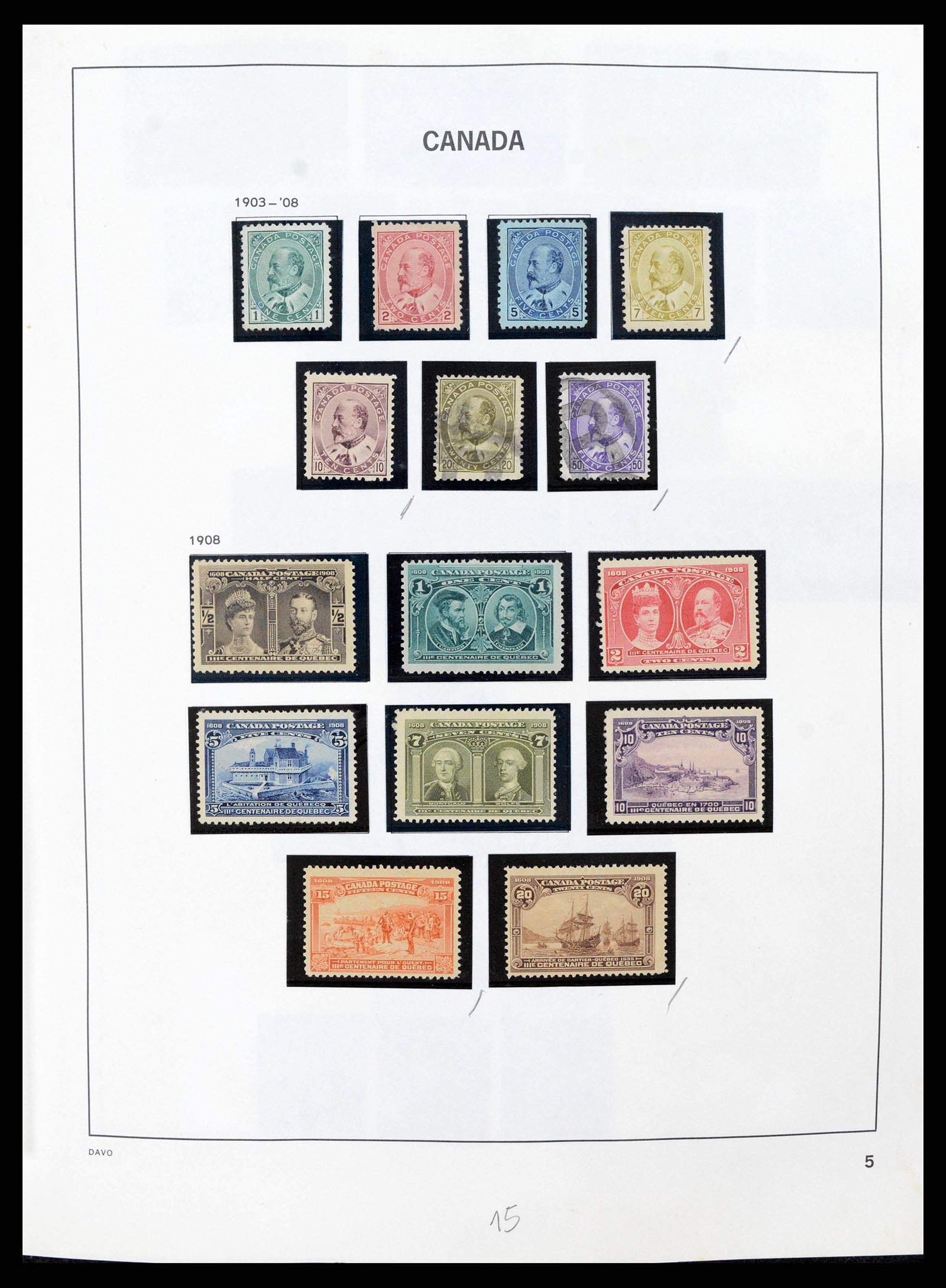 38036 0010 - Postzegelverzameling 38036 Canada 1851-1980.