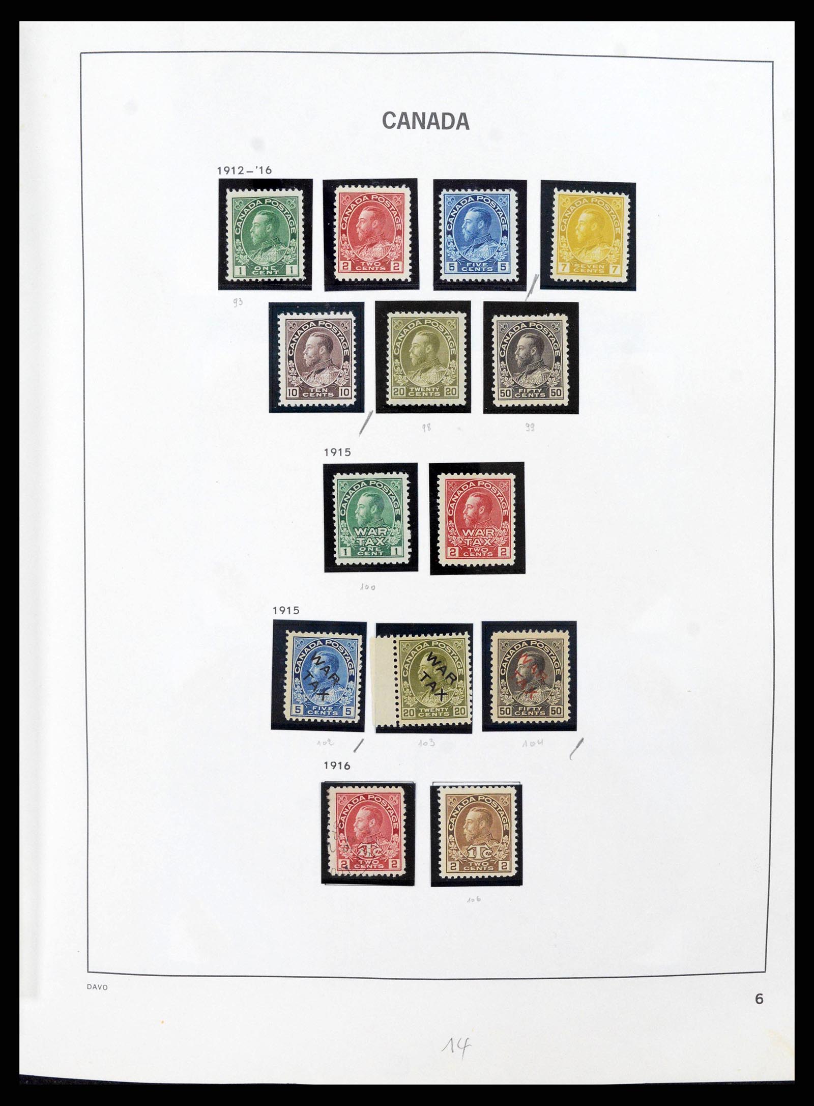 38036 0012 - Postzegelverzameling 38036 Canada 1851-1980.