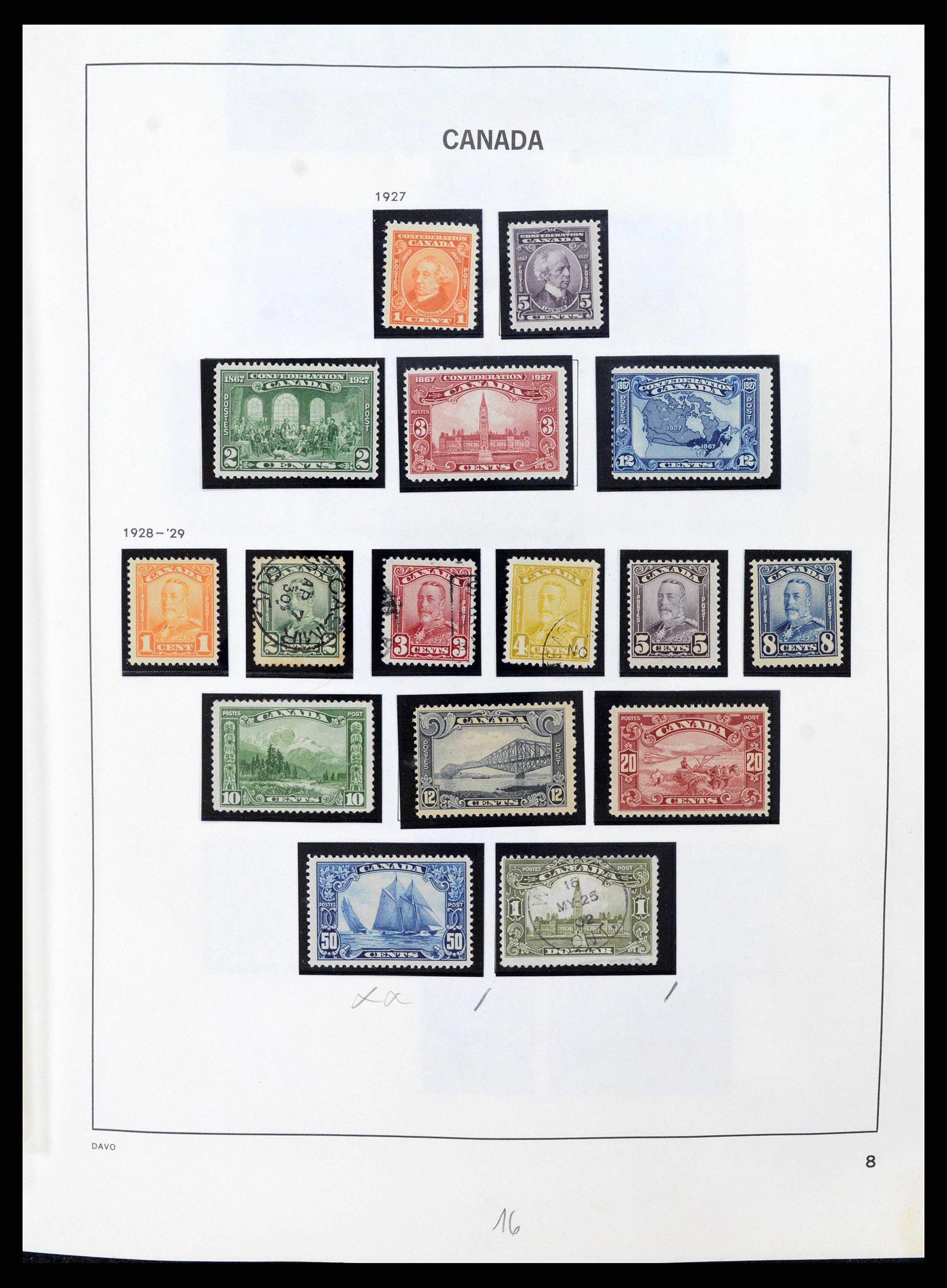 38036 0020 - Postzegelverzameling 38036 Canada 1851-1980.