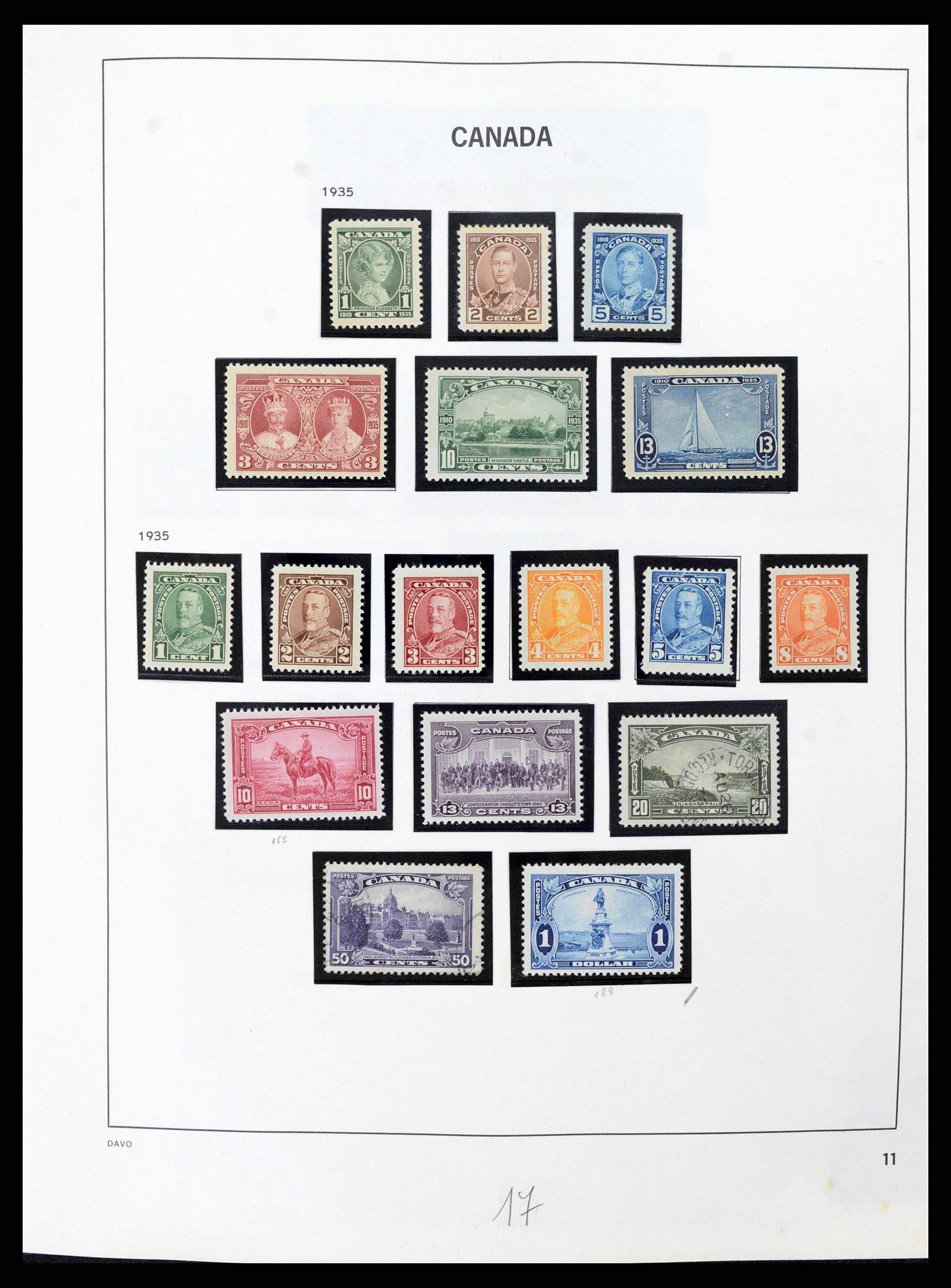38036 0028 - Postzegelverzameling 38036 Canada 1851-1980.