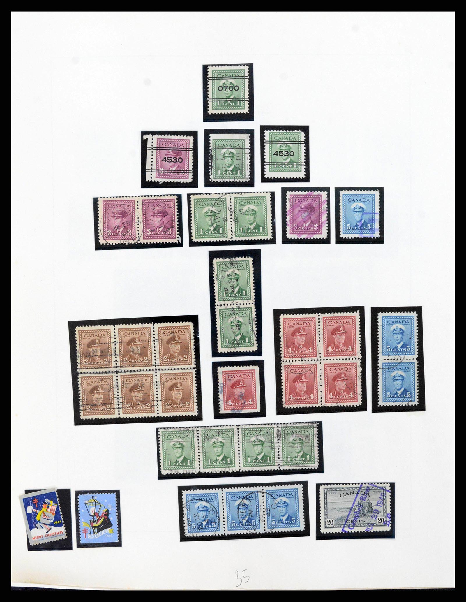 38036 0031 - Postzegelverzameling 38036 Canada 1851-1980.