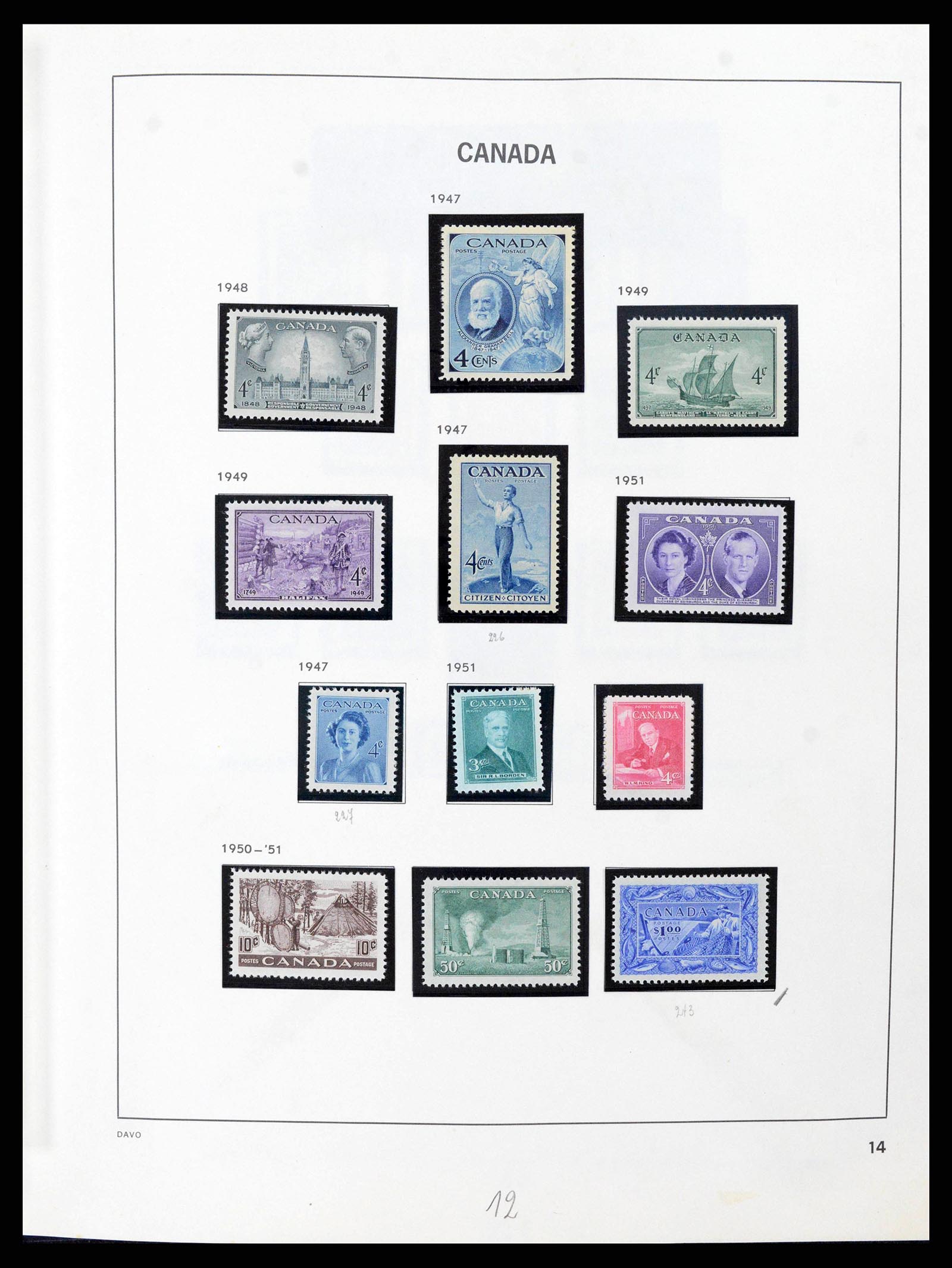 38036 0036 - Postzegelverzameling 38036 Canada 1851-1980.