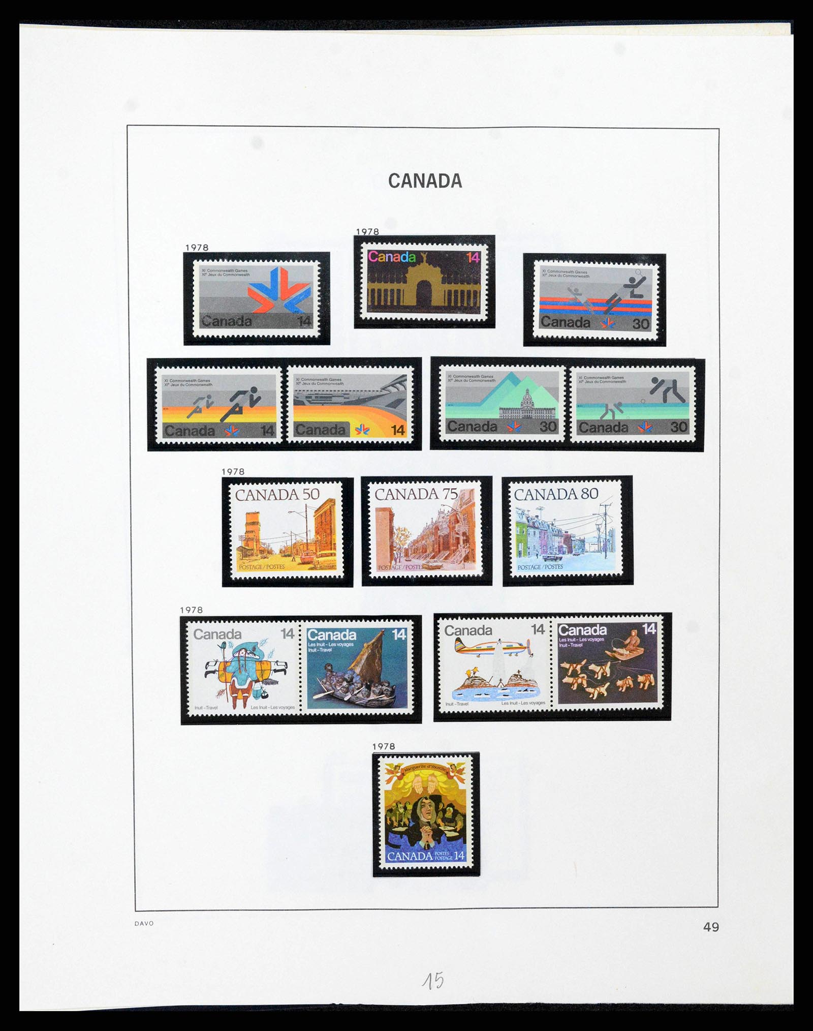 38036 0114 - Stamp collection 38036 Canada 1851-1980.