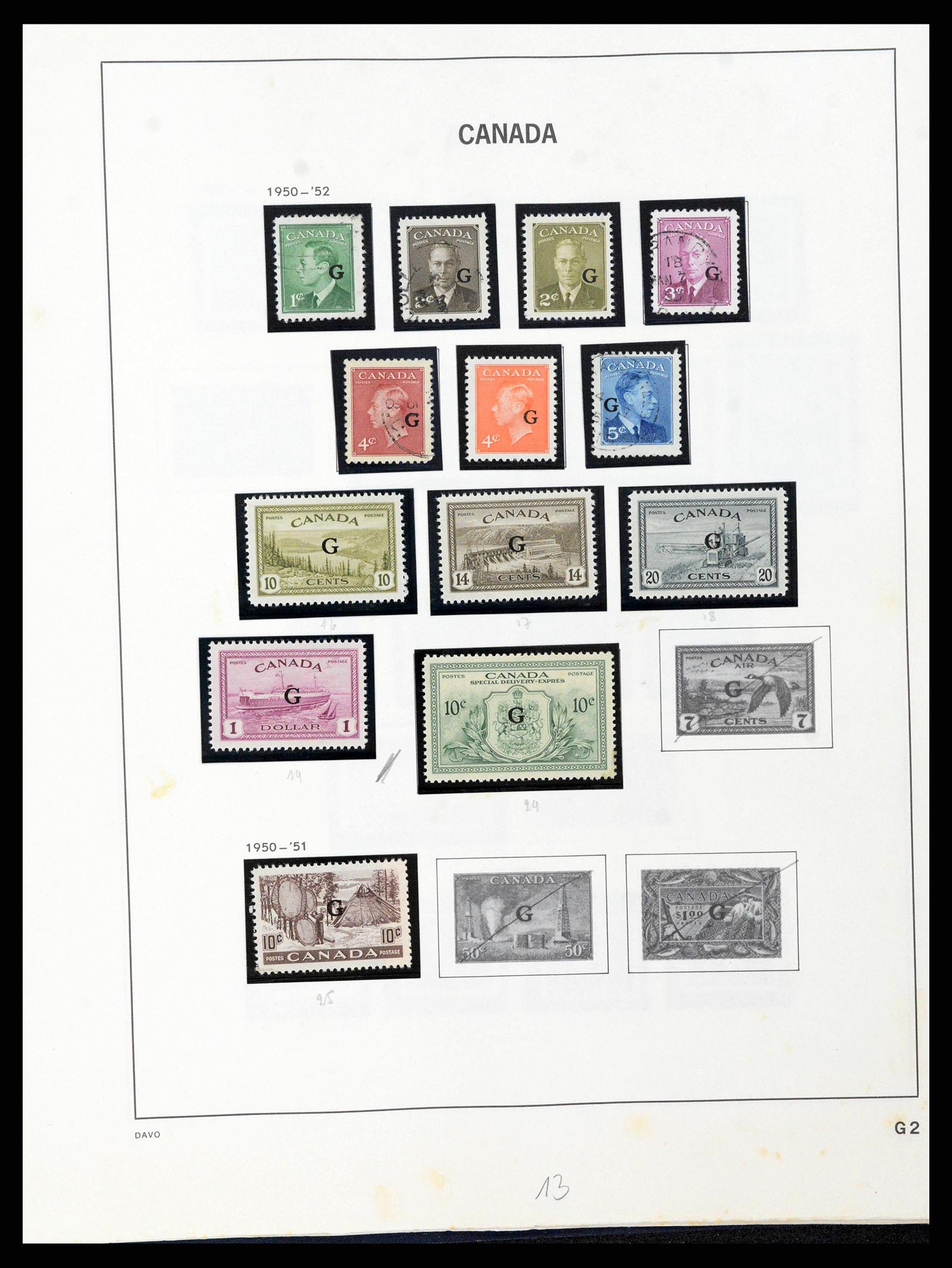 38036 0142 - Postzegelverzameling 38036 Canada 1851-1980.
