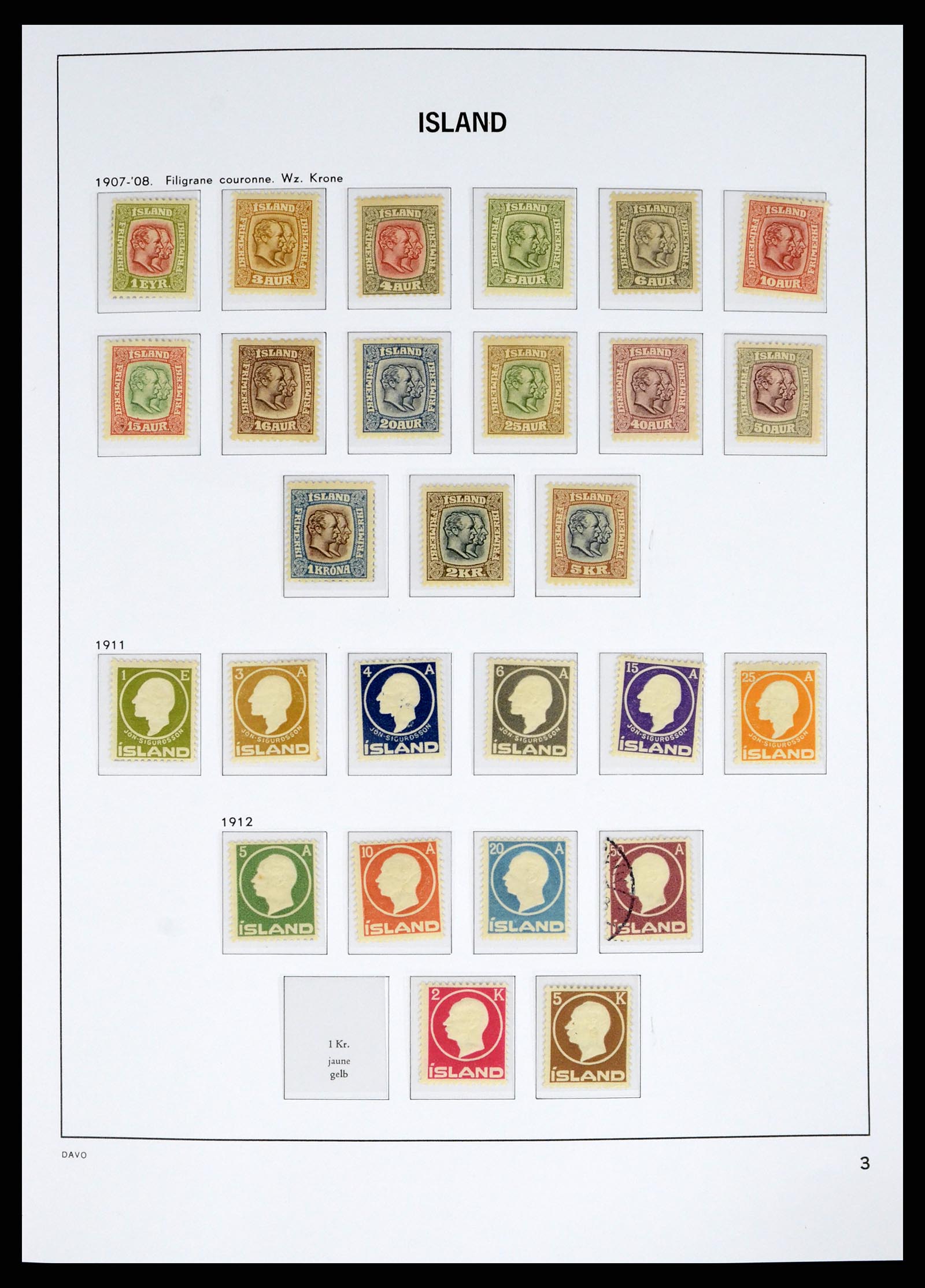 38040 0003 - Postzegelverzameling 38040 IJsland 1873-1989.