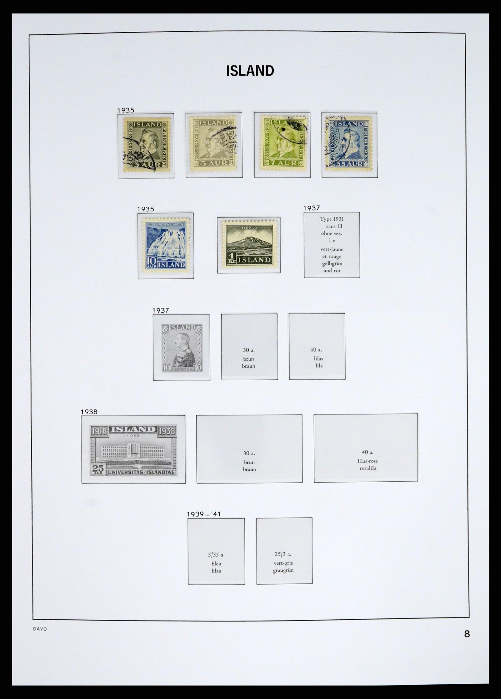 38040 0008 - Postzegelverzameling 38040 IJsland 1873-1989.