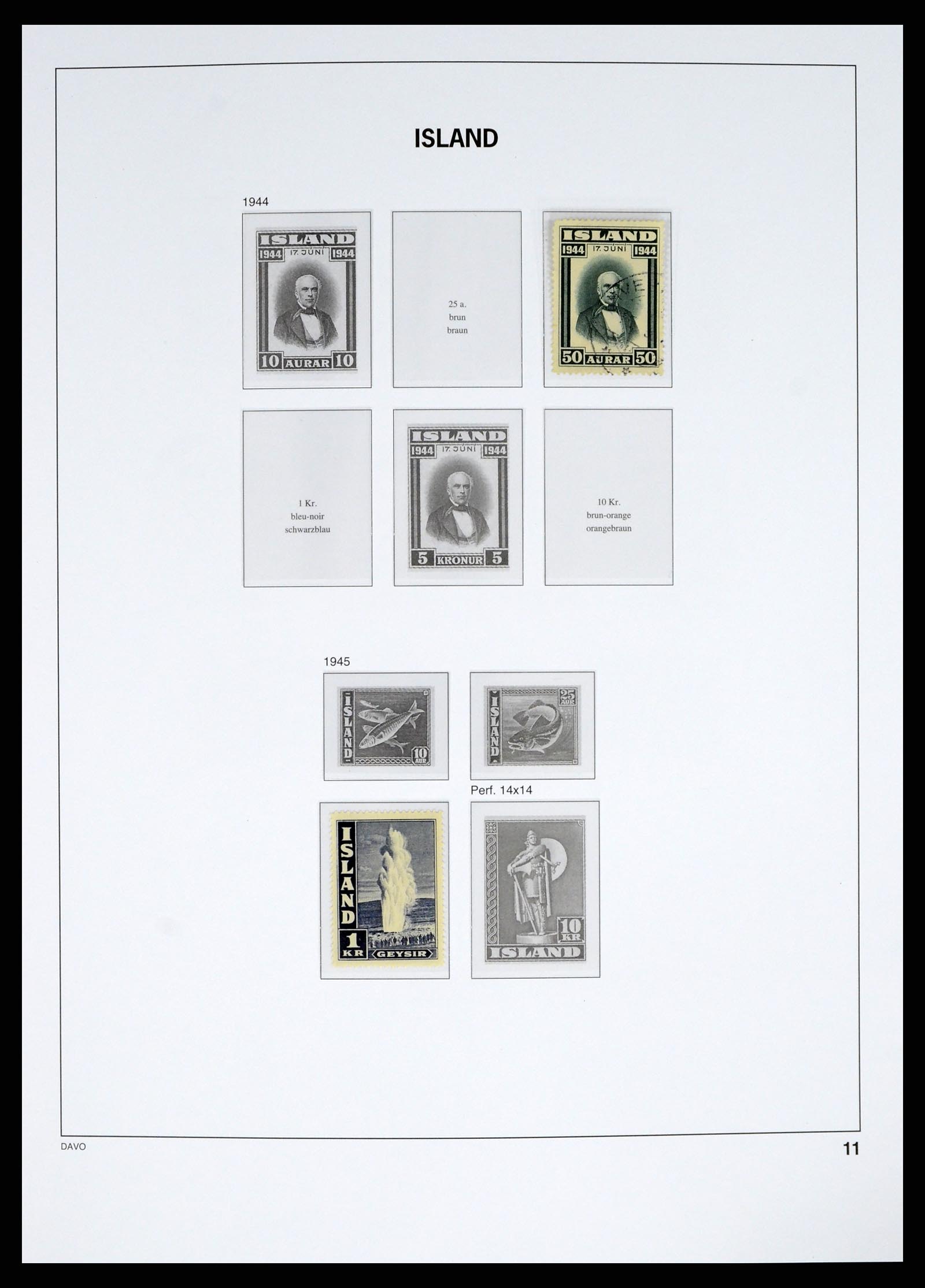 38040 0011 - Postzegelverzameling 38040 IJsland 1873-1989.