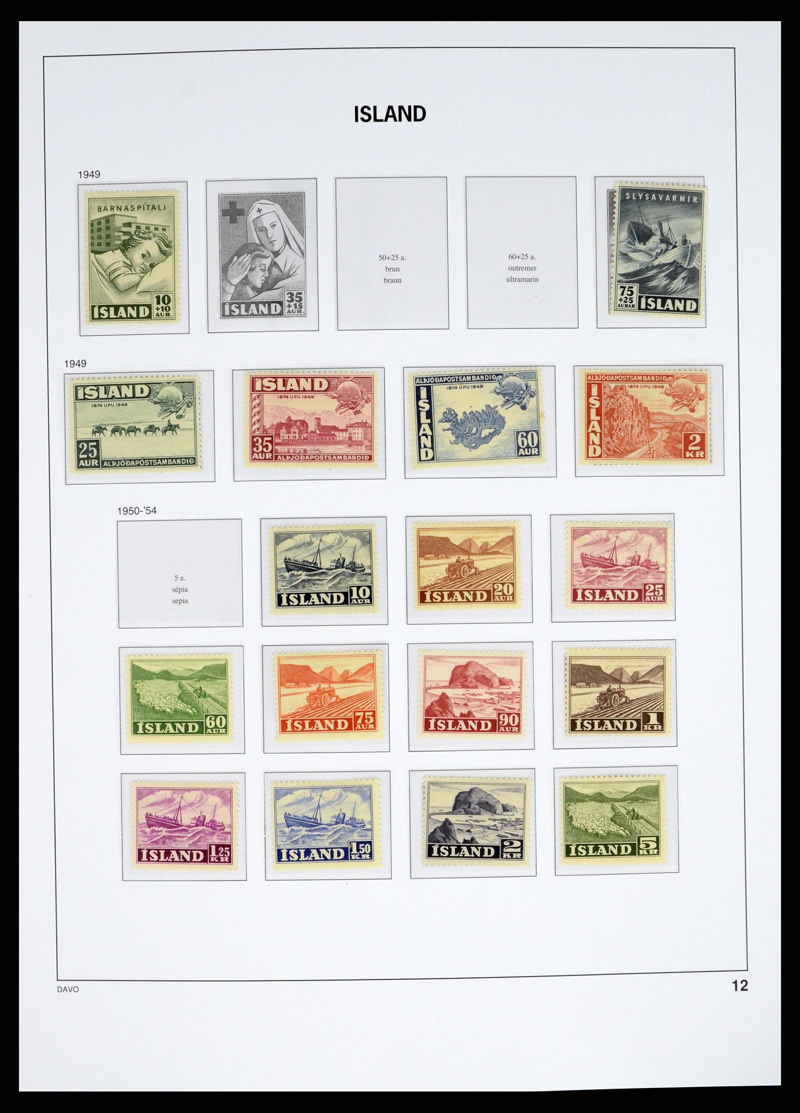 38040 0013 - Stamp collection 38040 Iceland 1873-1989.