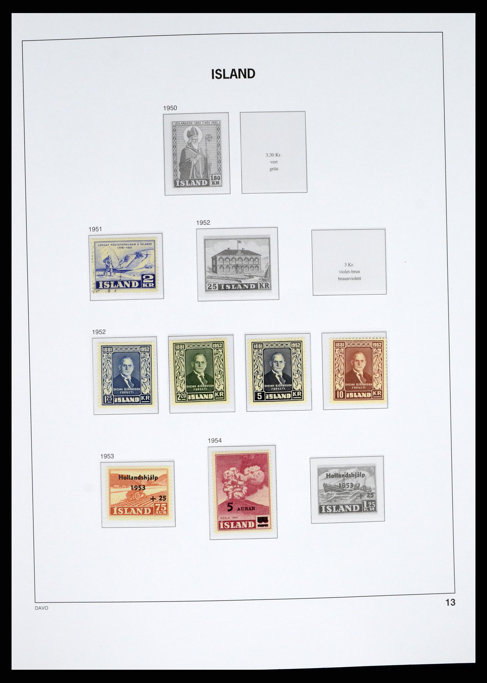 38040 0014 - Postzegelverzameling 38040 IJsland 1873-1989.