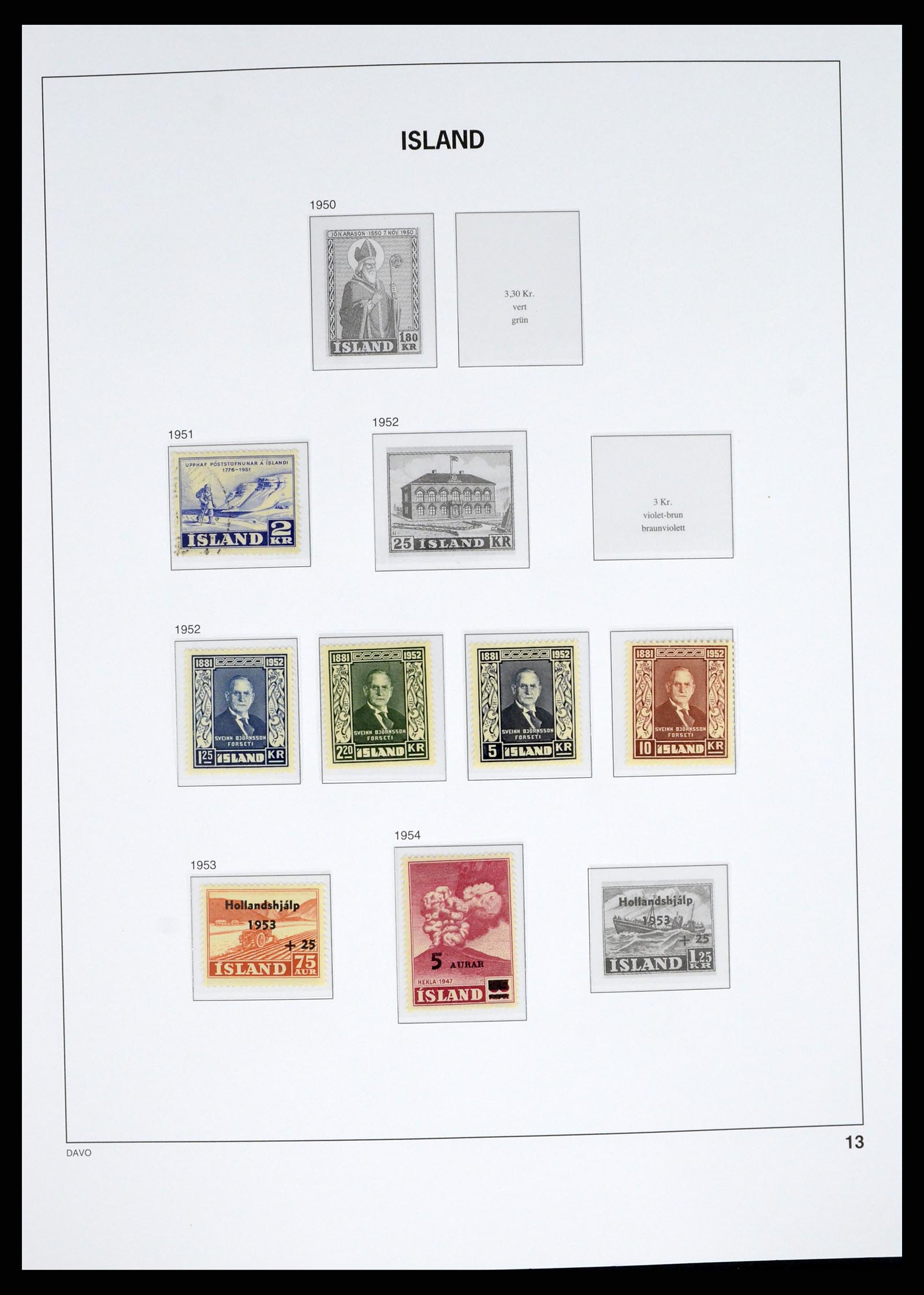 38040 0014 - Postzegelverzameling 38040 IJsland 1873-1989.