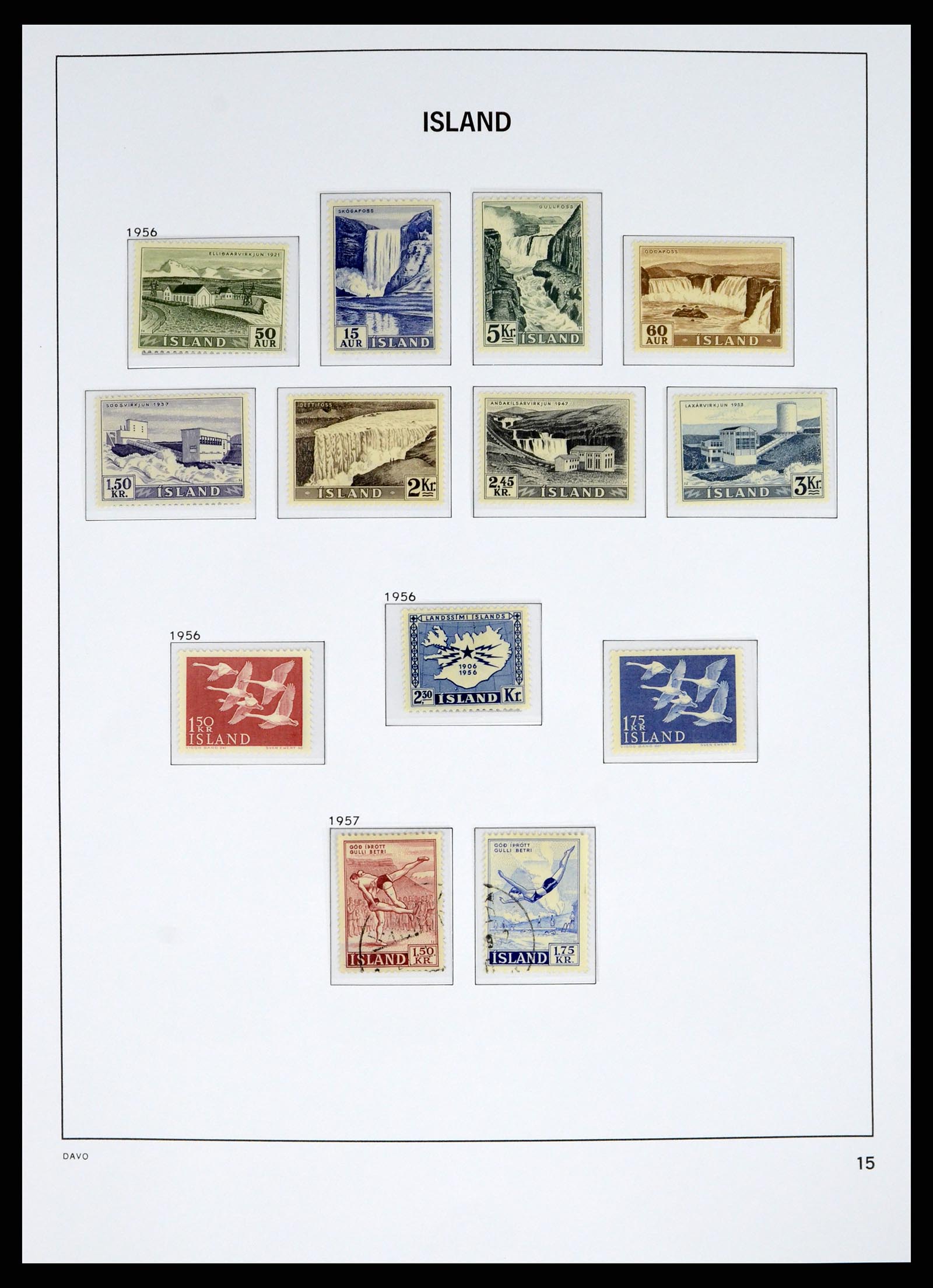 38040 0016 - Stamp collection 38040 Iceland 1873-1989.