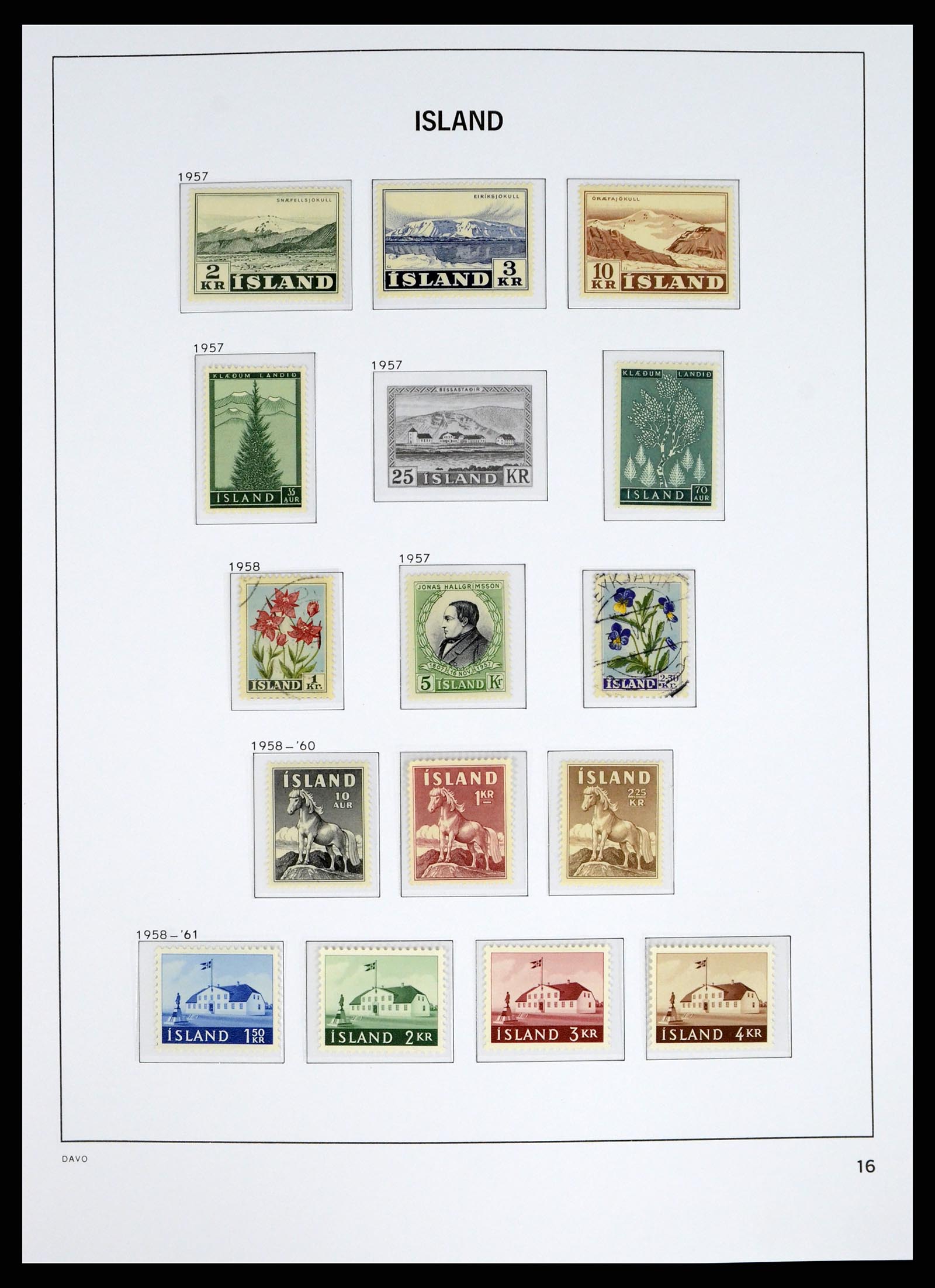 38040 0017 - Stamp collection 38040 Iceland 1873-1989.