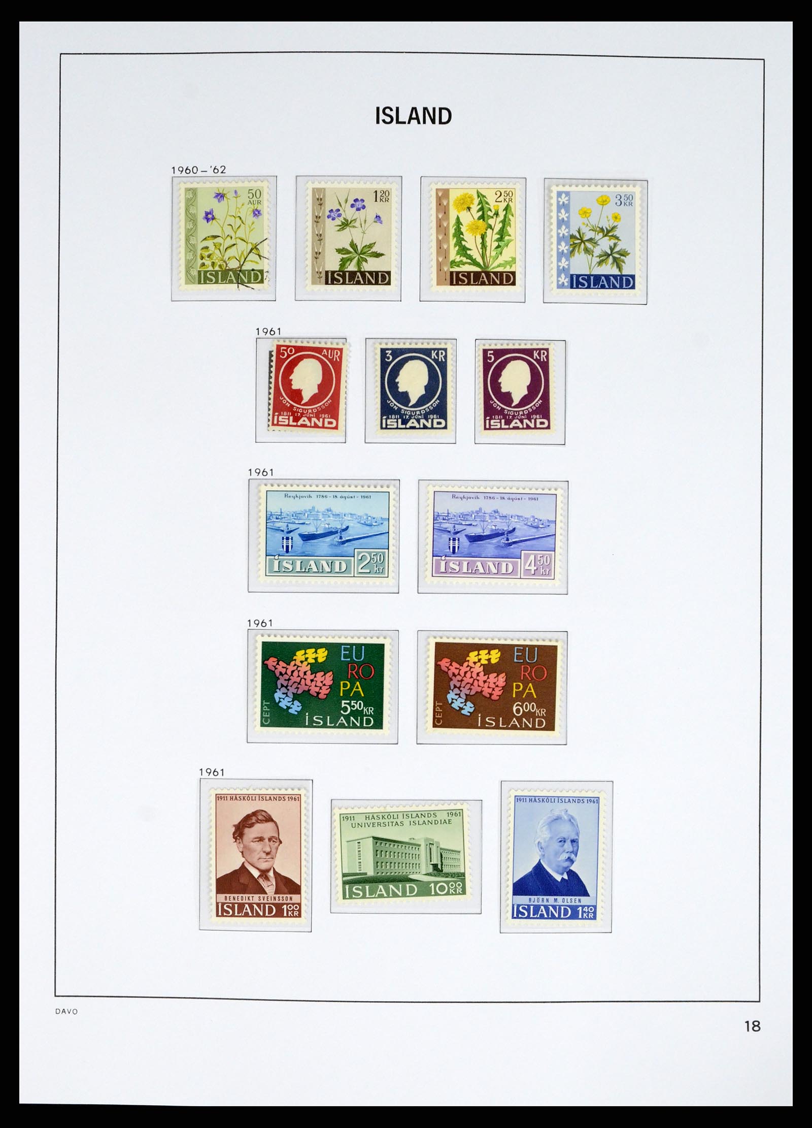 38040 0019 - Stamp collection 38040 Iceland 1873-1989.